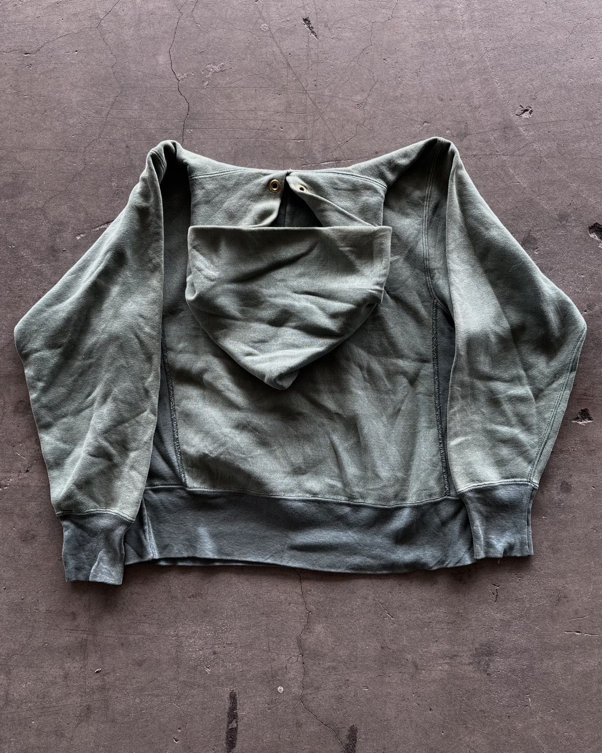 Champion 70s Champions Reverse Weave Distressed Faded Green Hoodie Size US S / EU 44-46 / 1 - 5 Thumbnail