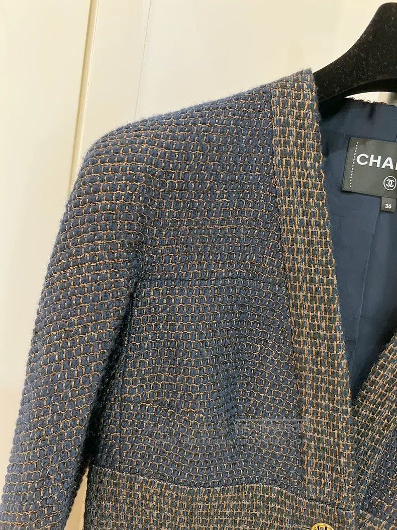 Chanel Chanel Egyptian series blue and gold jacket Size XS / US 0-2 / IT 36-38 - 3 Thumbnail
