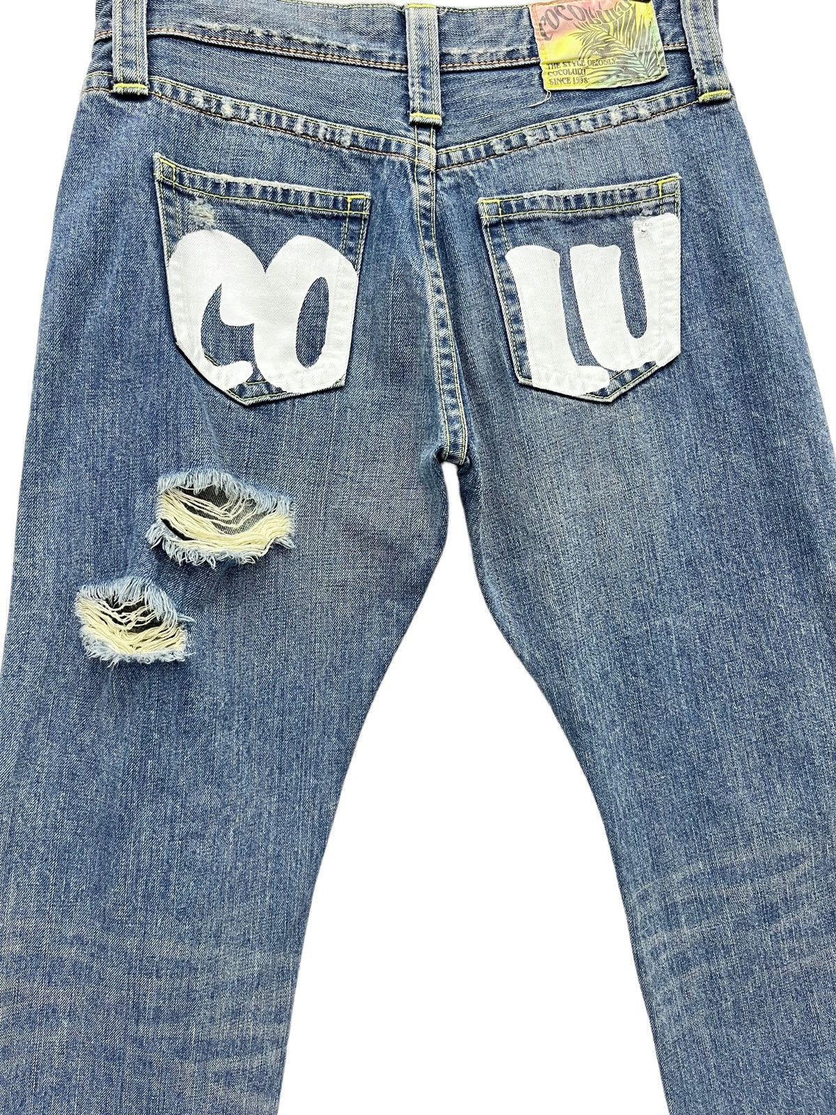 Japanese Brand 🔥FYE🔥90’s CO&LU Distressed Ripped Denim Hysteric Style Size US 30 / EU 46 - 2 Thumbnail