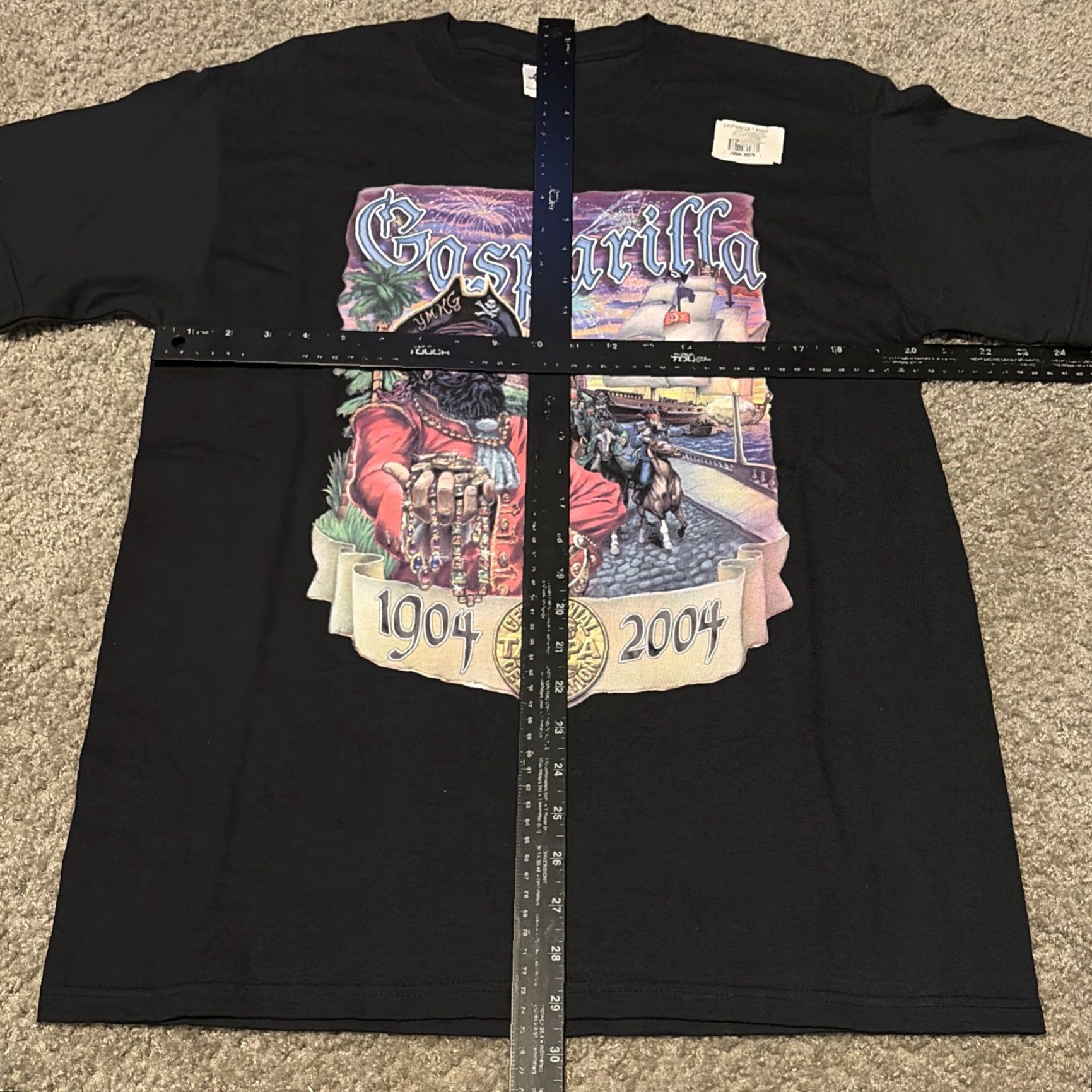 Delta VINTAGE Gasparilla Pirate Festival T-Shirt Tampa Florida Black M Men 2004 Florida Theme Pirates New With Tags Size US M / EU 48-50 / 2 - 7 Thumbnail