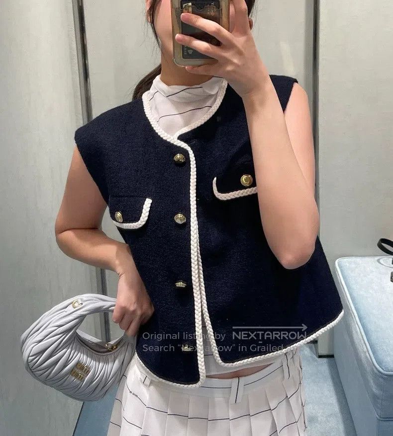 Miu Miu Miu Miu 38 Dark blue vest Size US M / EU 48-50 / 2 - 1 Thumbnail