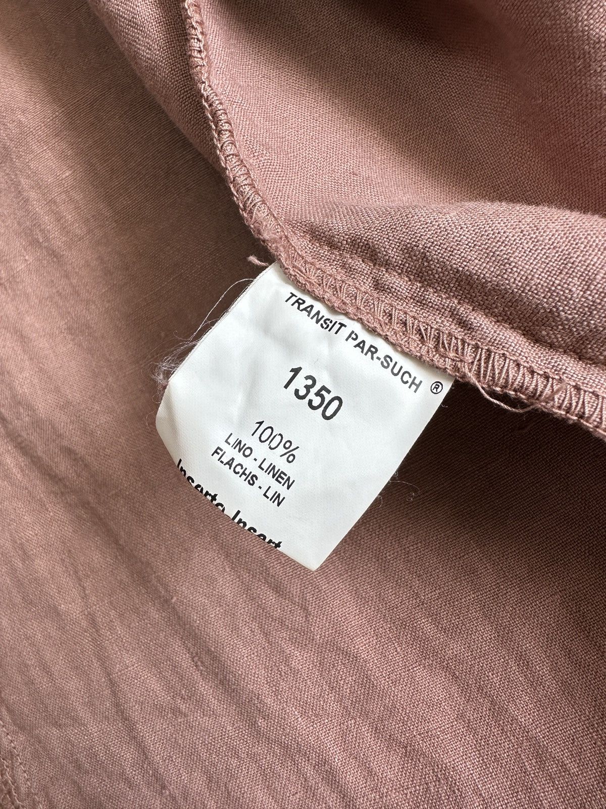 Transit TRANSIT PAR SUCH Archive Italy Dusty Pink 100% Linen Jacket Size M / US 6-8 / IT 42-44 - 10 Thumbnail
