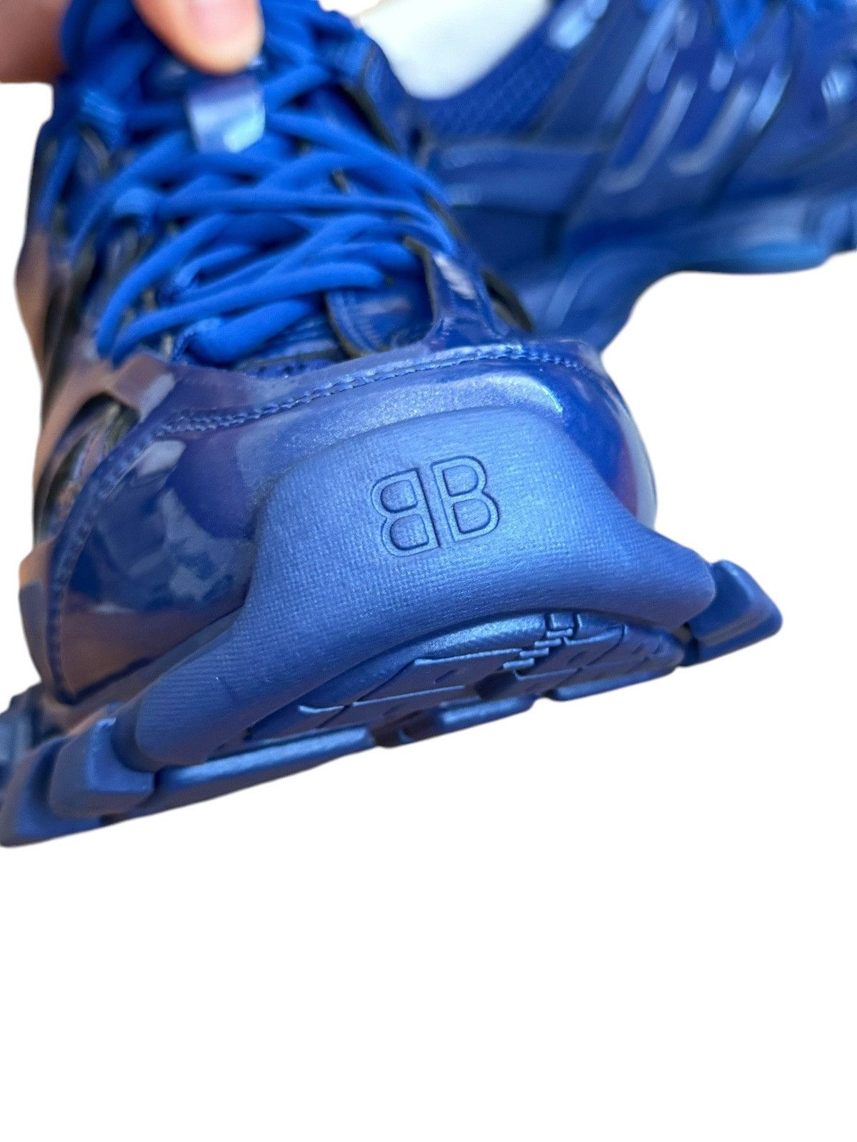 Balenciaga Metallic Blue Track Runner Sneaker Size US 7 / EU 40 - 9 Thumbnail