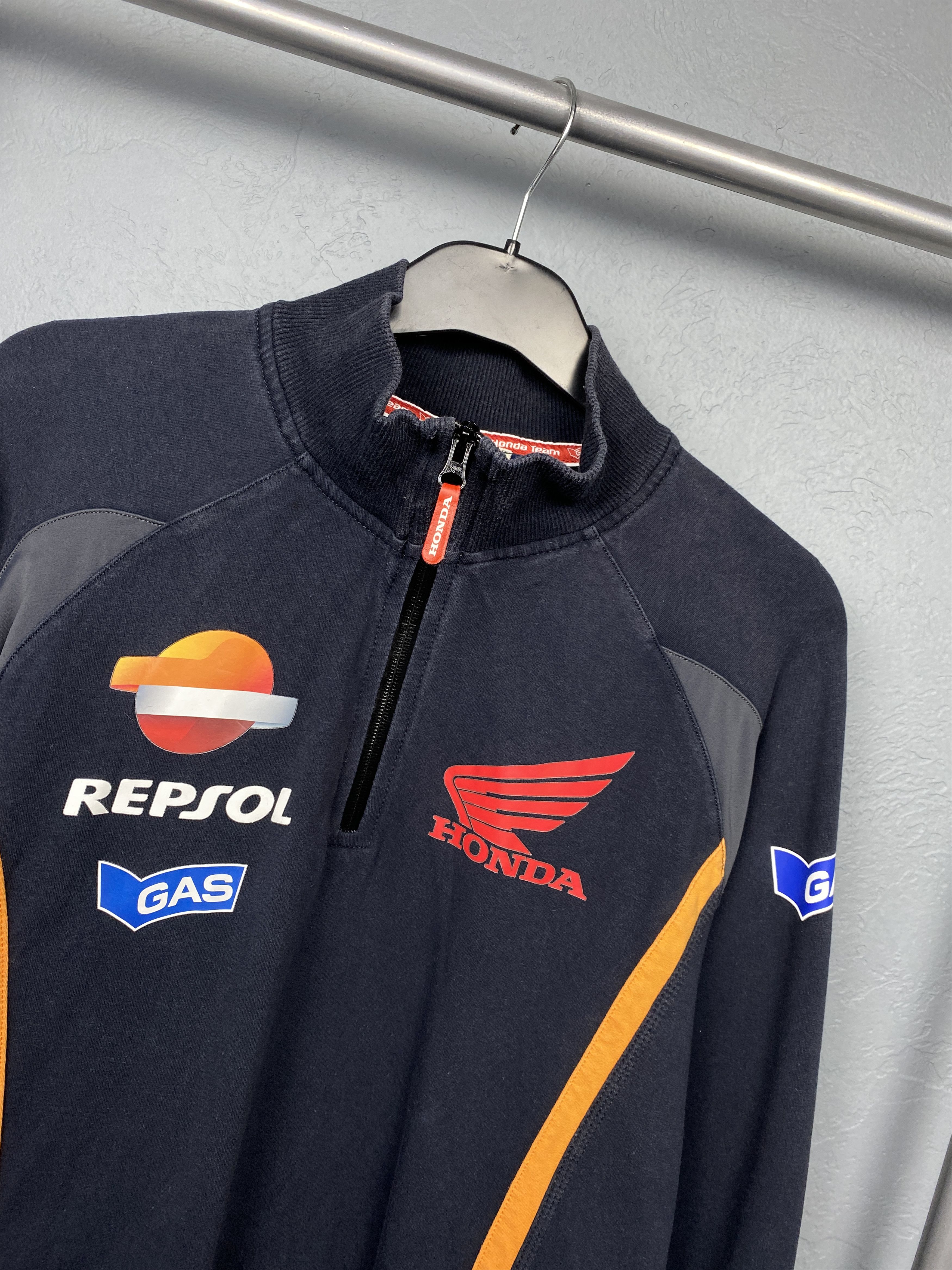 Honda Honda Racing Team Vintage Mens 1\4 Zip Sweatshirt Size US XL / EU 56 / 4 - 2 Thumbnail
