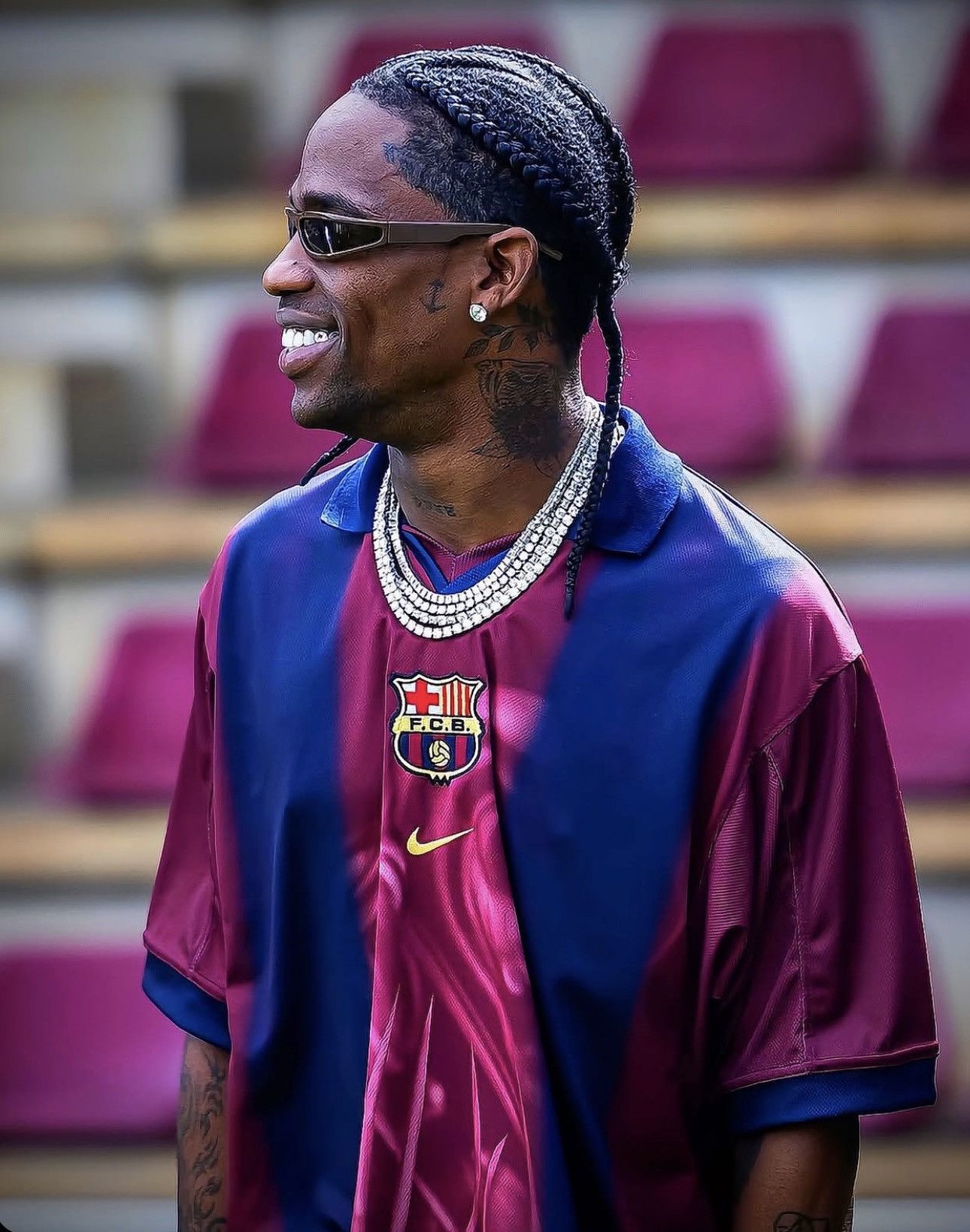 Travis Scott CJ X NIKE X FCB SKELETON RETRO JERSEY Size US L / EU 52-54 / 3 - 2 Thumbnail