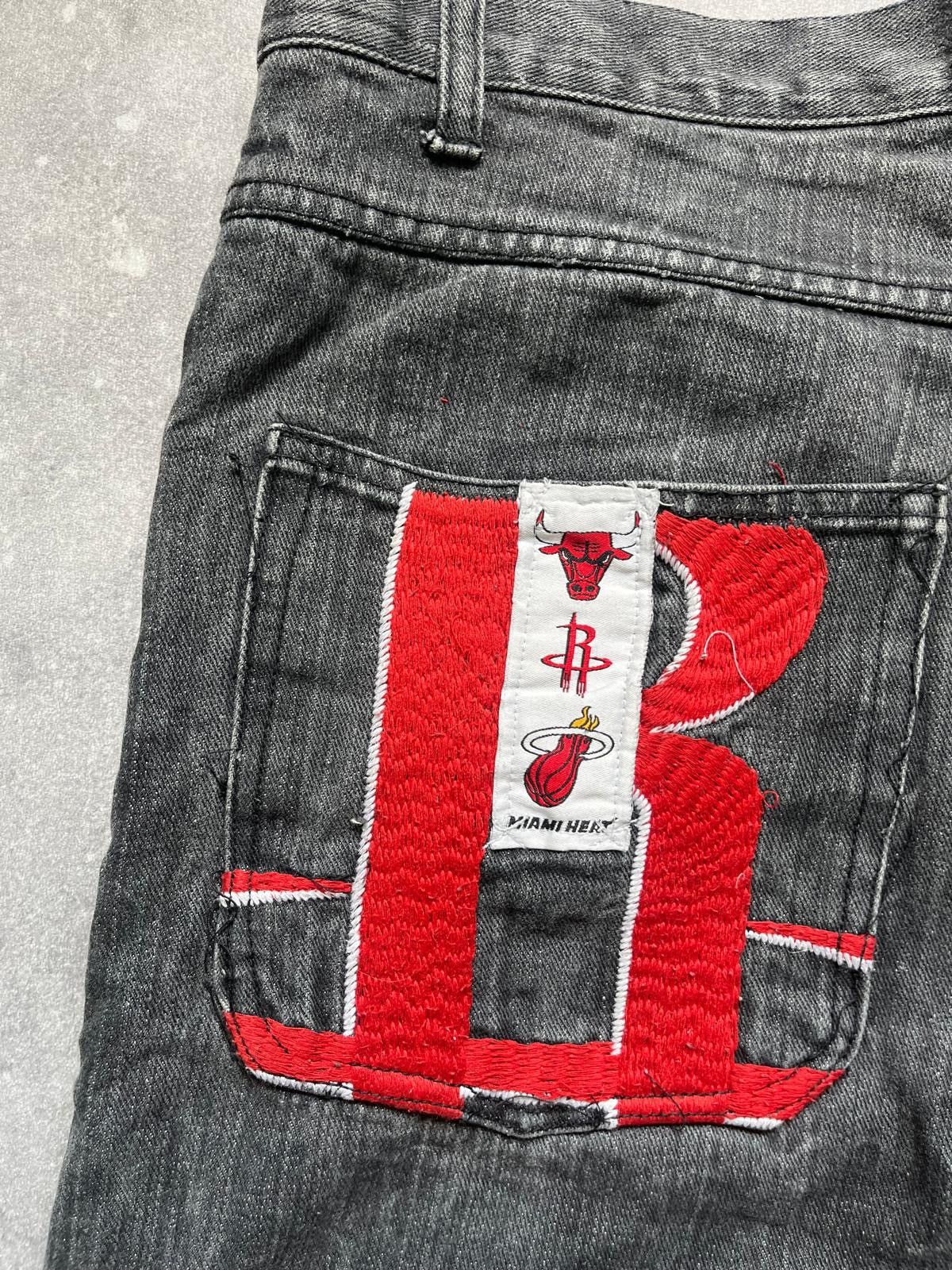 NBA × Southpole UNK Denim x NBA Miami Heats Baggy / Straight Jeans Pants Size US 34 / EU 50 - 6 Thumbnail