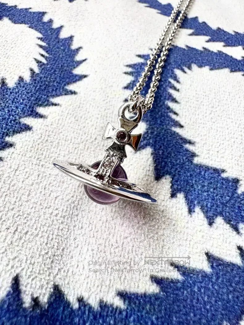 Vivienne Westwood Vivienne Westwood Vintage Purple Medium Orb Necklace Size ONE SIZE - 2 Thumbnail