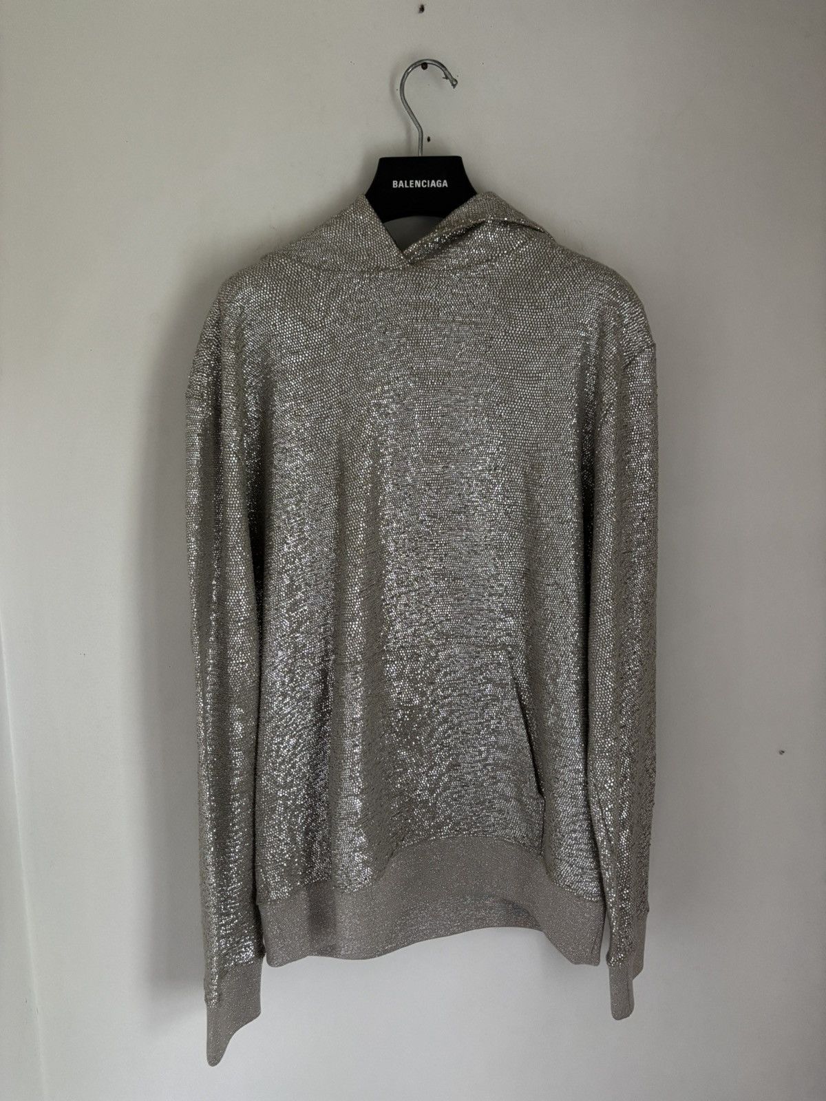 Saint Laurent Paris Saint Laurent SS19 Crystal Embellished Hoodie Size US S / EU 44-46 / 1 - 1 Thumbnail