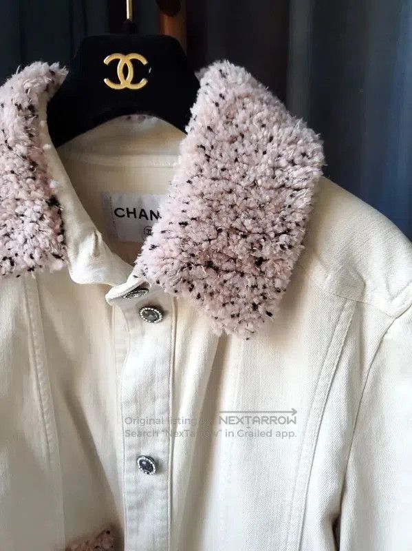 Chanel Chanel Spring Autumn White Denim Jacket . Size L / US 10 / IT 46 - 2 Thumbnail