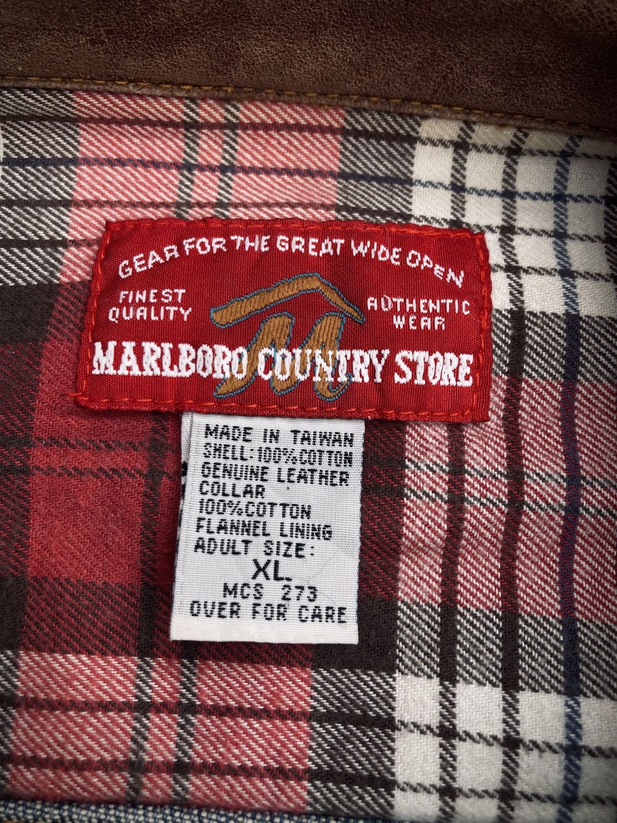 Marlboro Vintage Marlboro Denim & Leather Trucker Jacket Size US XL / EU 56 / 4 - 8 Thumbnail