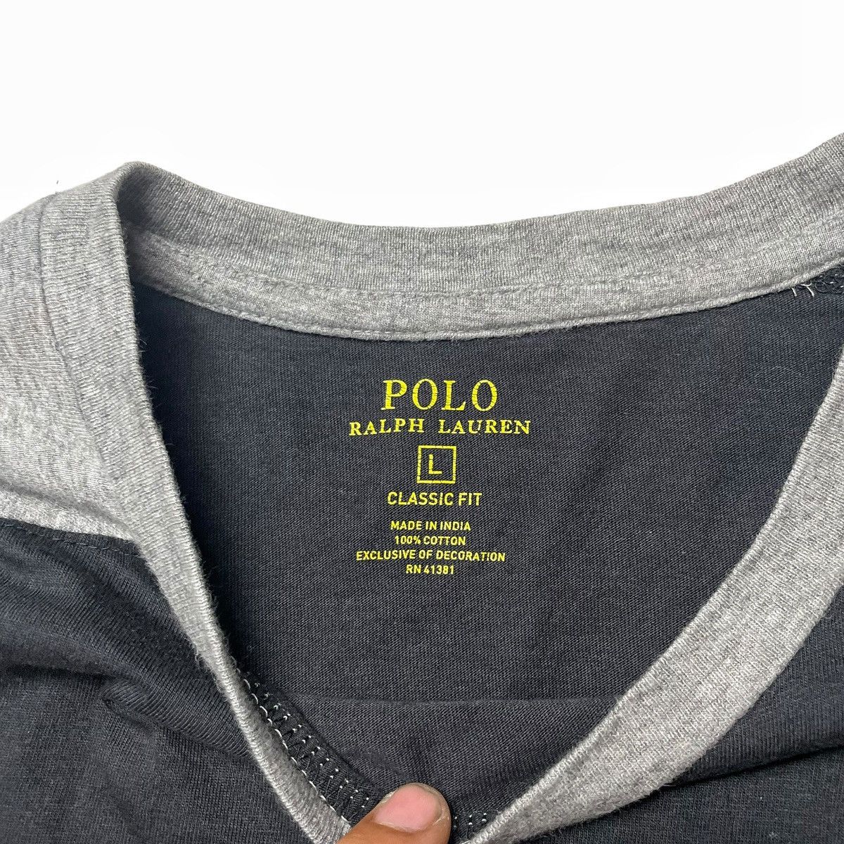 Polo Ralph Lauren × Ralph Lauren Polo Ralph Lauren Raglan Long Sleeve Tshirt Cafe Racer Size US S / EU 44-46 / 1 - 6 Thumbnail