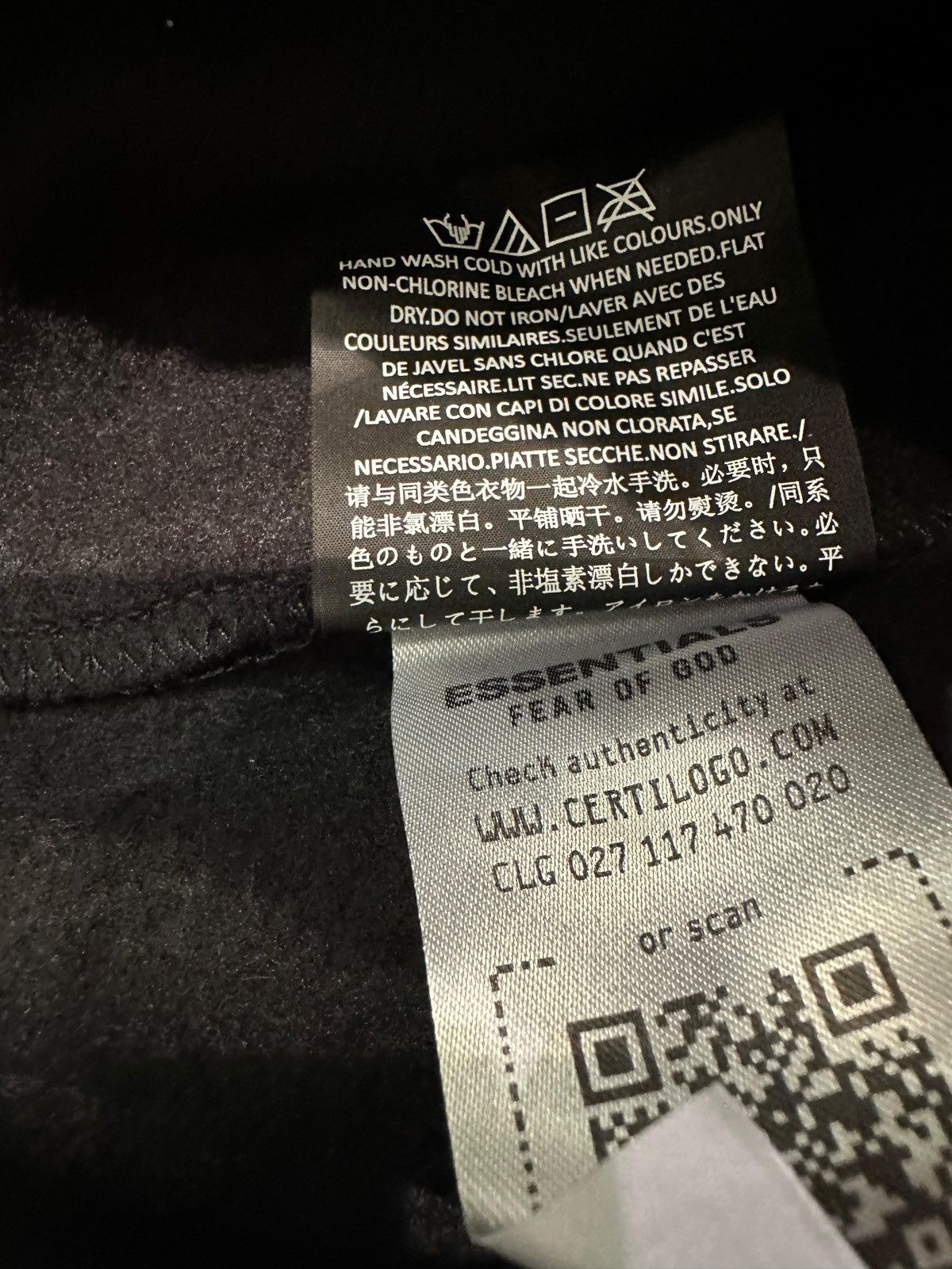 Essentials ESSENTIALS - Vintage Fleece Sweatpant Jet Black Size US 34 / EU 50 - 3 Thumbnail