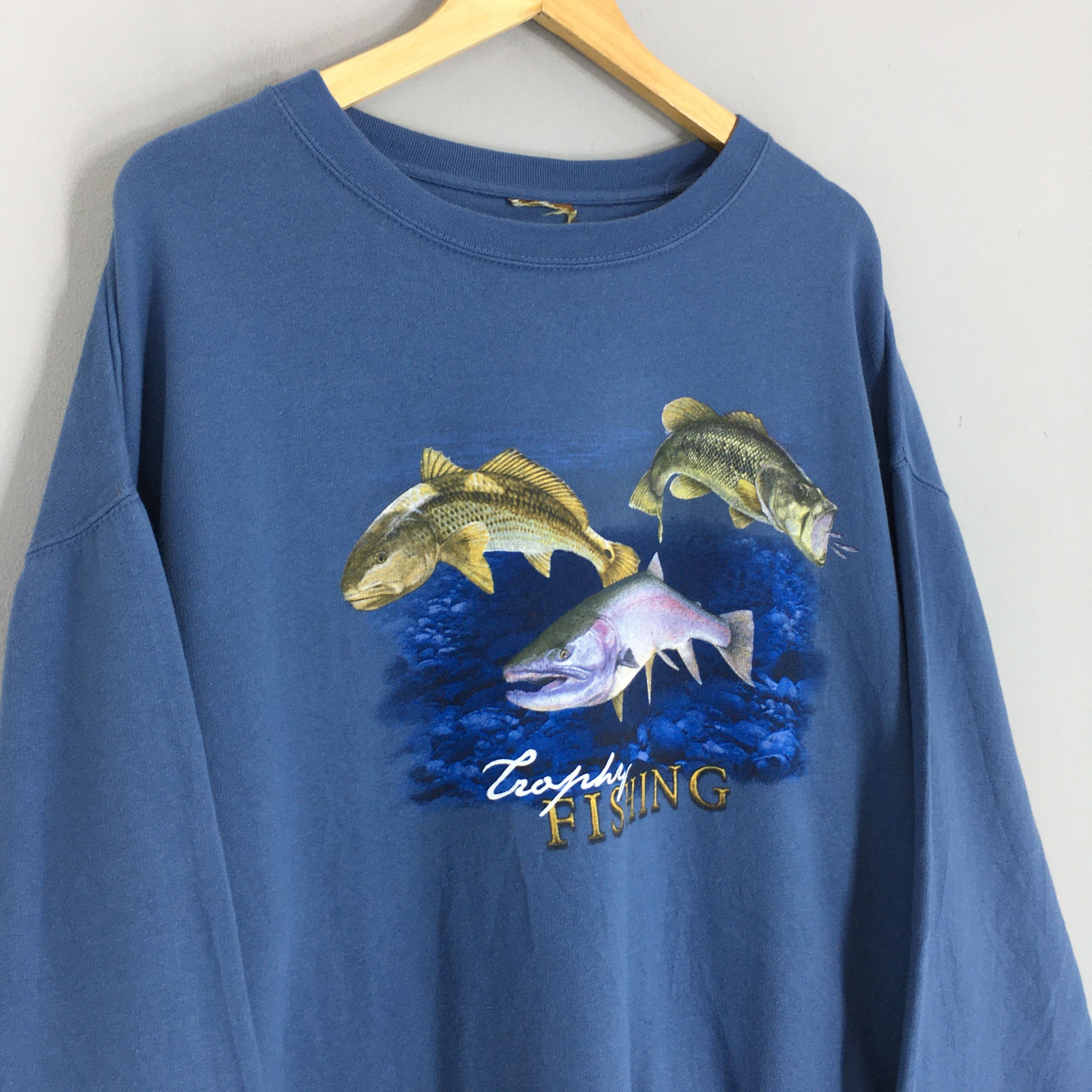 Vintage Vintage Fishing Angler Trophy Sweatshirt XXLarge Size US XXL / EU 58 / 5 - 3 Thumbnail