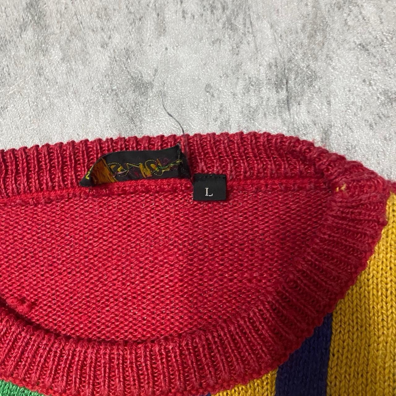 Other Vintage 90s multi-coloured sweater knitwear Size US L / EU 52-54 / 3 - 3 Thumbnail
