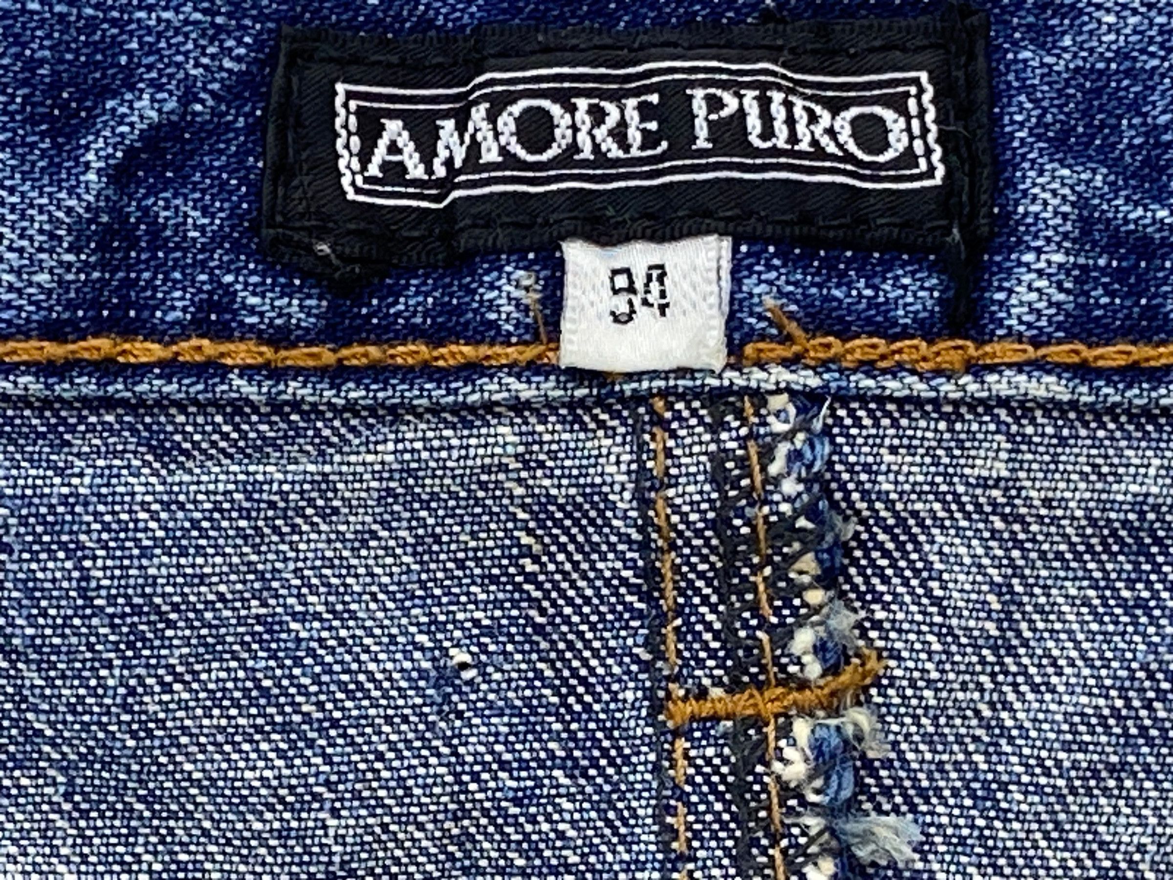 Japanese Brand Amore Puro Big Size Jeans Double Waist Japanese Brand Jeans Size US 37 - 8 Thumbnail