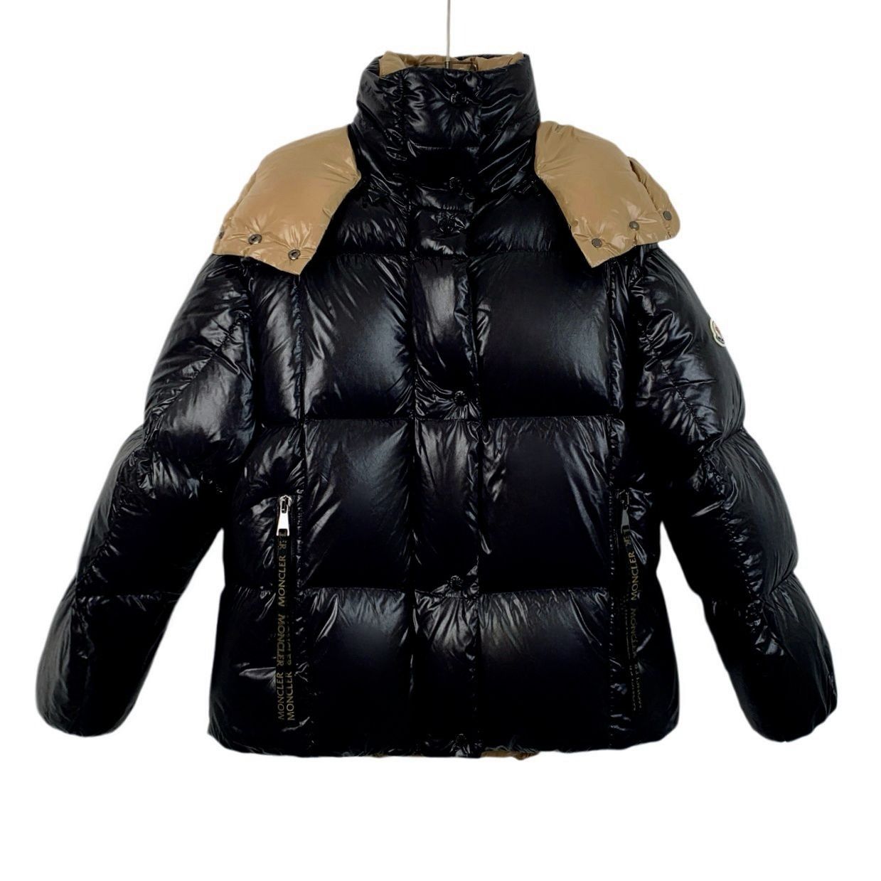 Moncler Moncler Black & Beige Down Puffer Jacket Mens Size 0 Water-R Size XS / US 0-2 / IT 36-38 - 1 Thumbnail