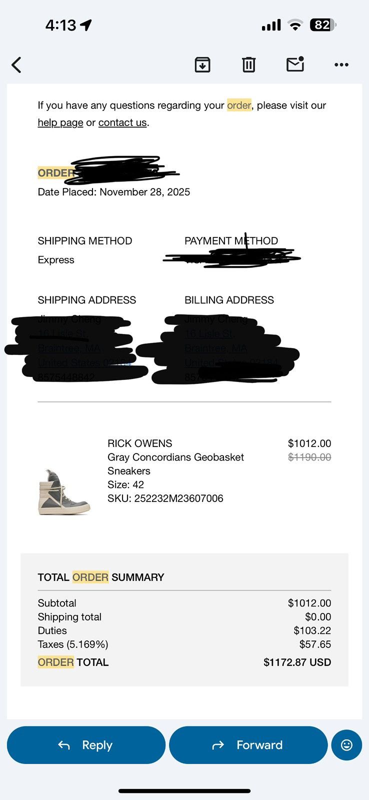 Rick Owens Rick Owens Grey concordians washed indigo Geobasket Size US 9 / EU 42 - 16 Thumbnail