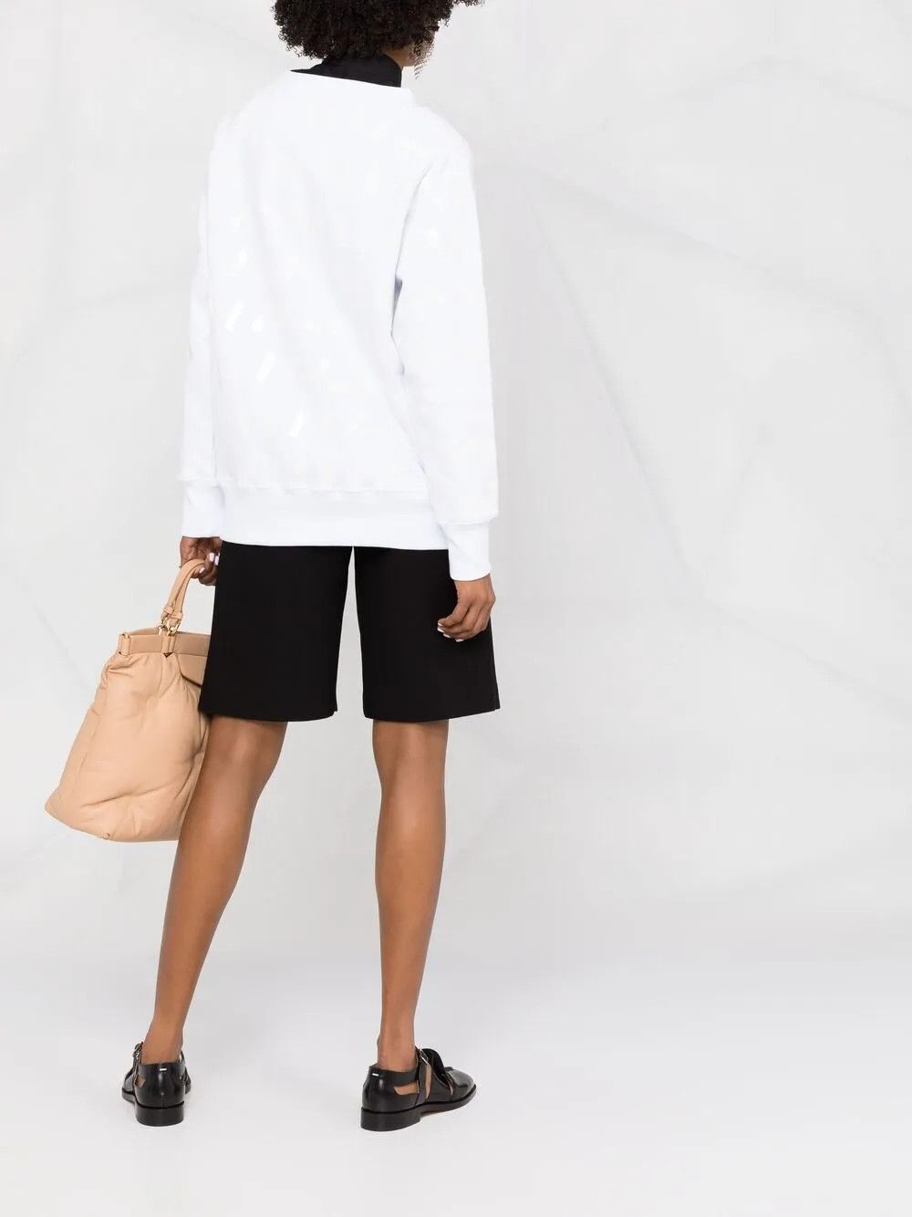 Maison Margiela o1y0625 Crewneck Sweatshirt in White Size S / US 4 / IT 40 - 5 Thumbnail