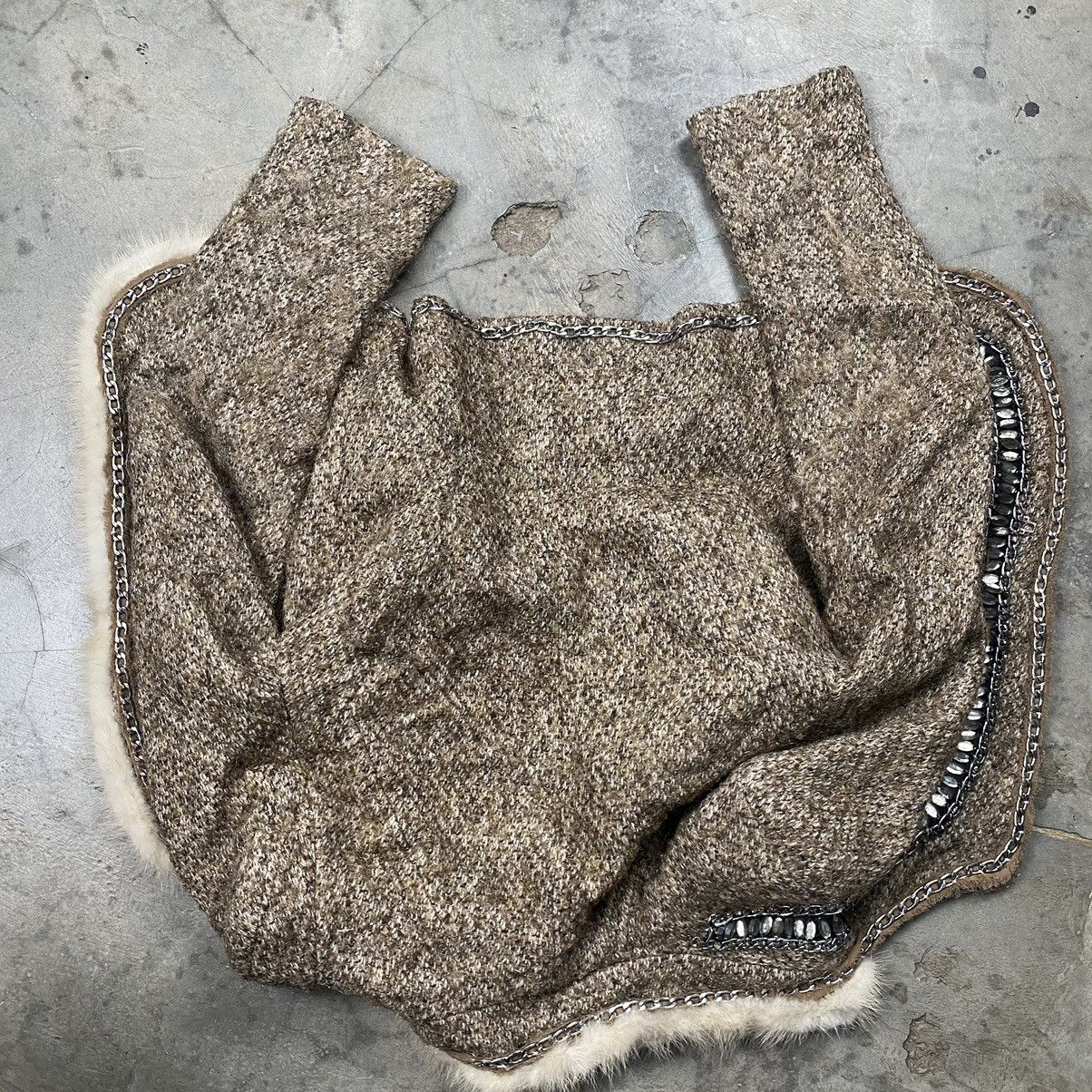 If Six Was Nine × Japanese Brand × Le Grande Bleu (L.G.B.) Rare Wool Faux Fur Gothic Bondage Jacket Size XS / US 0-2 / IT 36-38 - 11 Thumbnail