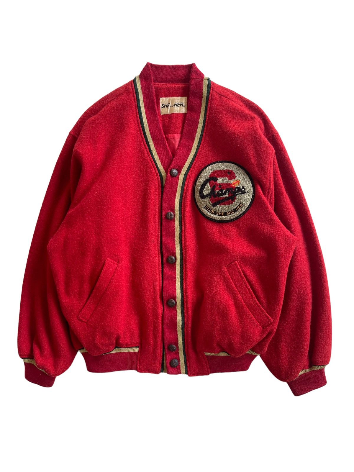 Vintage VINTAGE 90s WOOL VARSITY JACKET Size US XL / EU 56 / 4 - 1 Thumbnail
