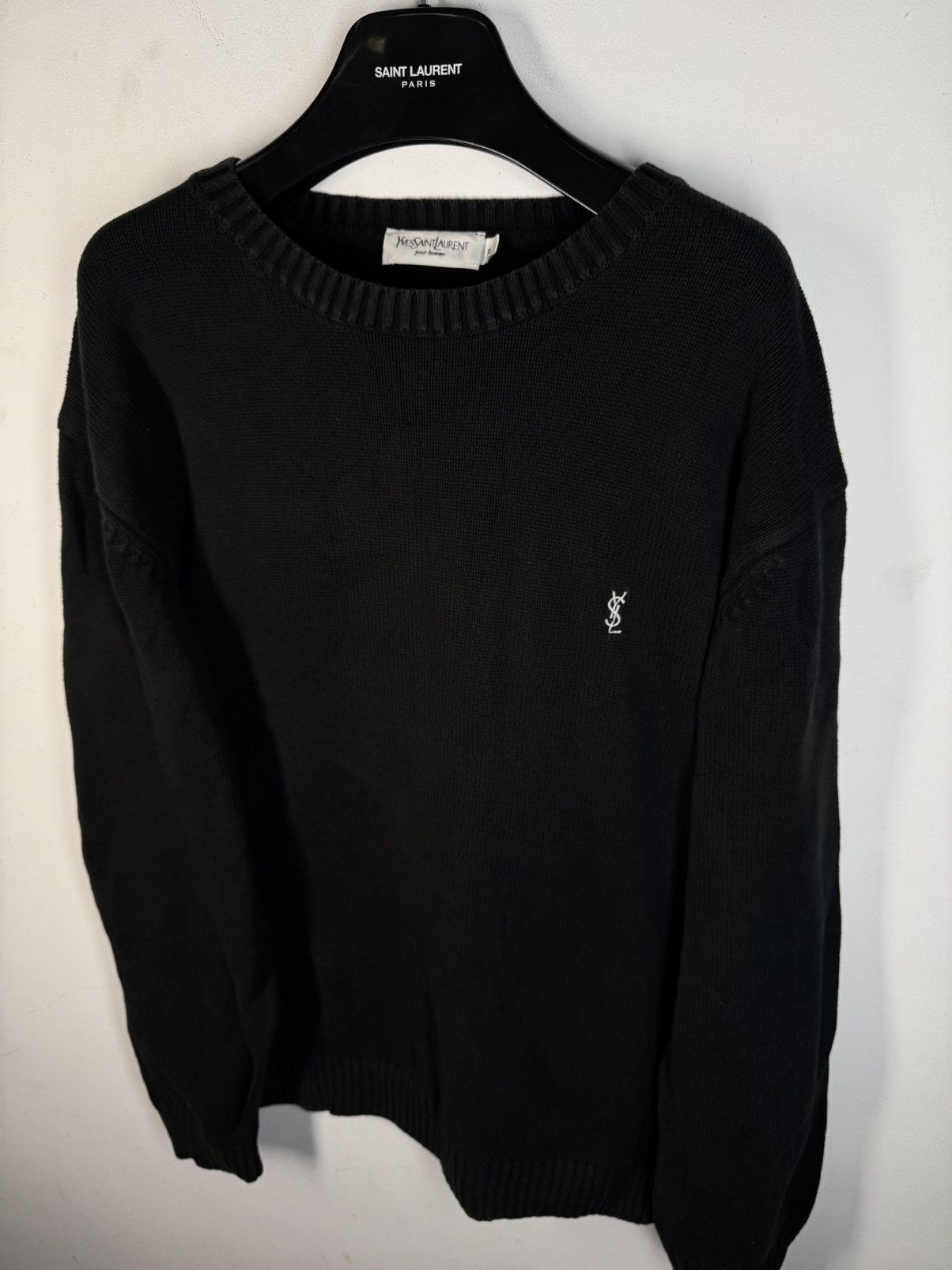 Yves Saint Laurent Black YSL Sweater Knit Size US XL / EU 56 / 4 - 2 Thumbnail