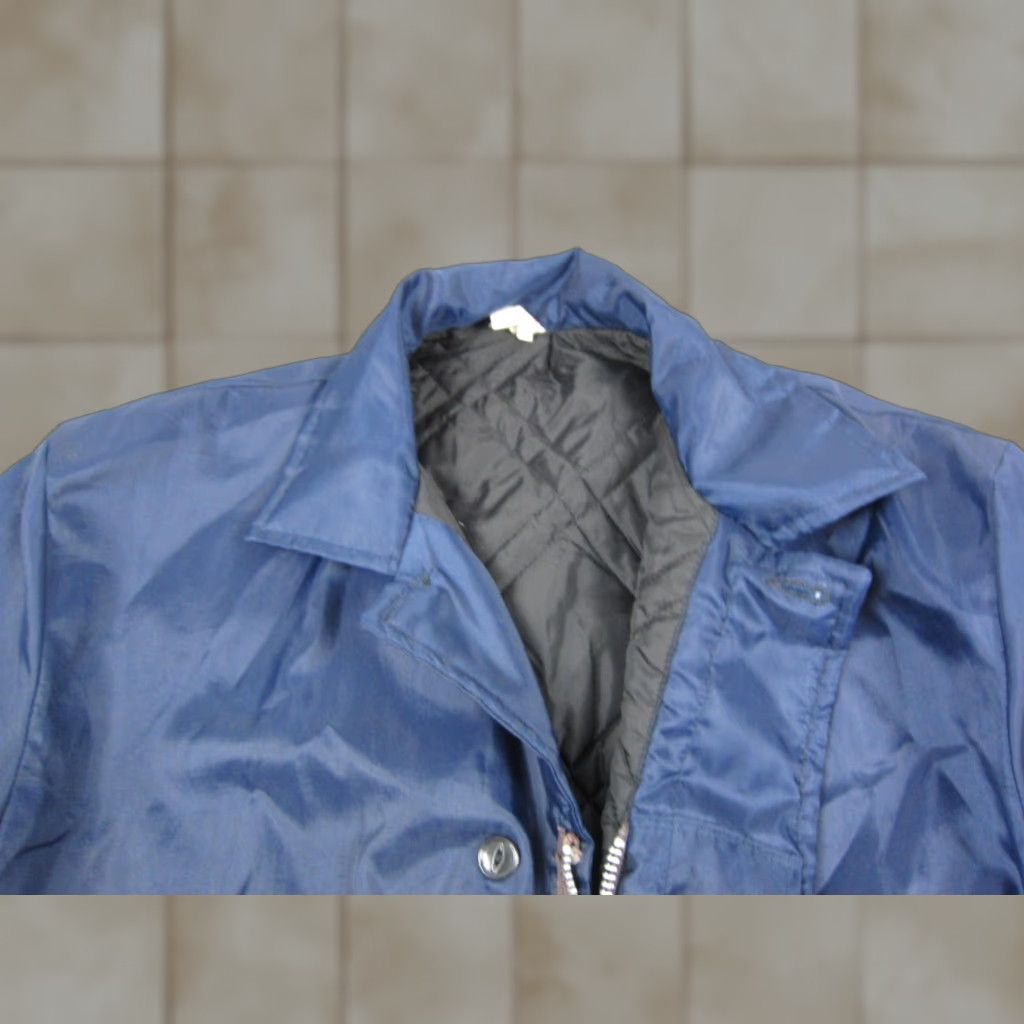 Vintage VINTAGE Unitog Jacket Mens Large Blue Bomber Jacket Zip Up Quilted Lined N/A 80s Outdoor Workwear Logo Canvas Nylon Jacket Size US L / EU 52-54 / 3 - 1 Thumbnail
