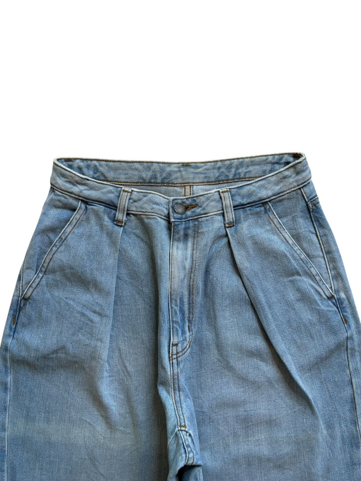GU × Japanese Brand Vintage GU Blue Wash Loose Baggy Jeans Size US 27 - 4 Thumbnail