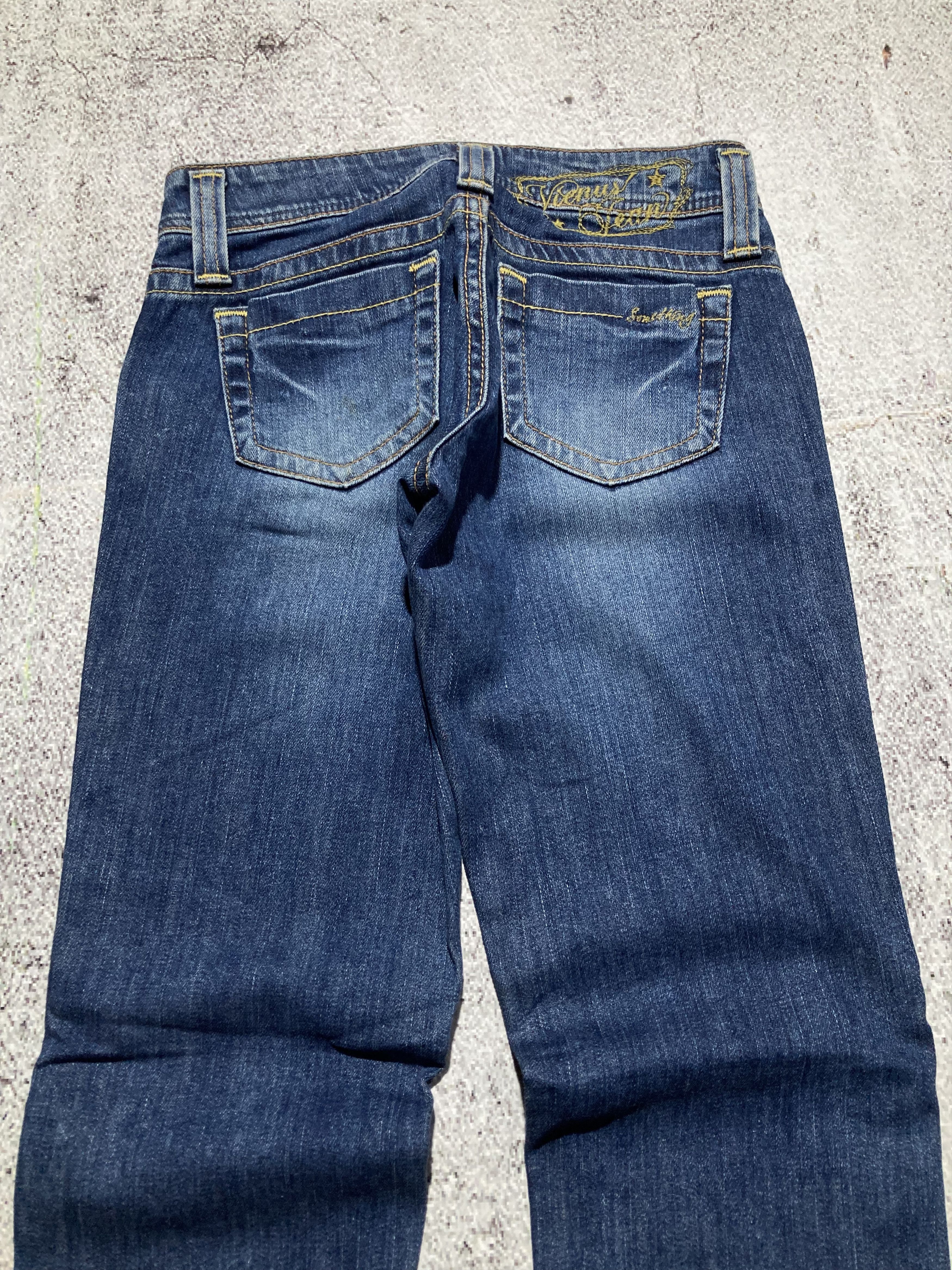 2000s Edwin Something Flared Bootcut Jeans Blue Faded Lgb