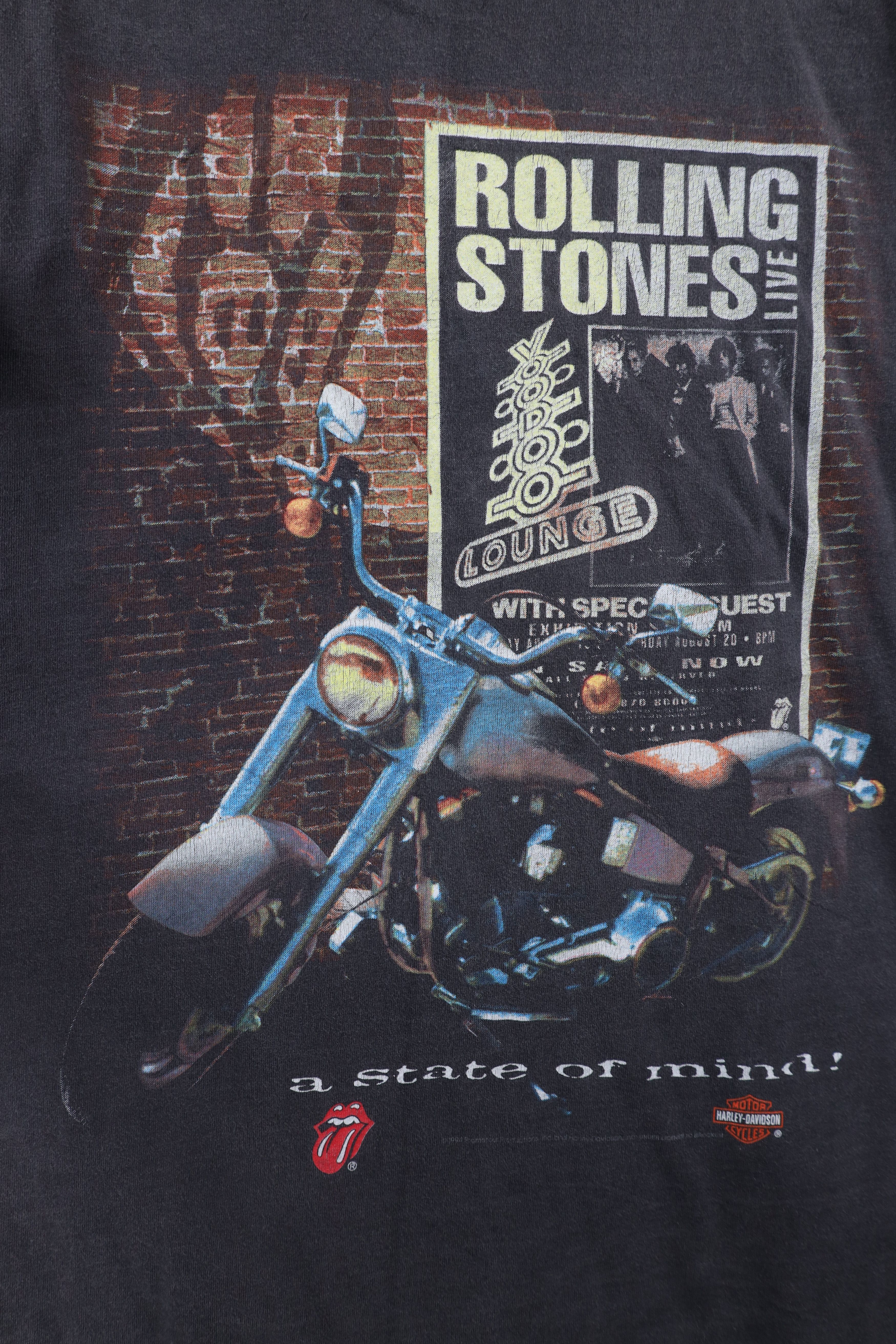 Harley Davidson × Vintage Vintage 90s Harley Davidson Stones Voodoo Lounge T-Shirt USA Size US XL / EU 56 / 4 - 4 Thumbnail