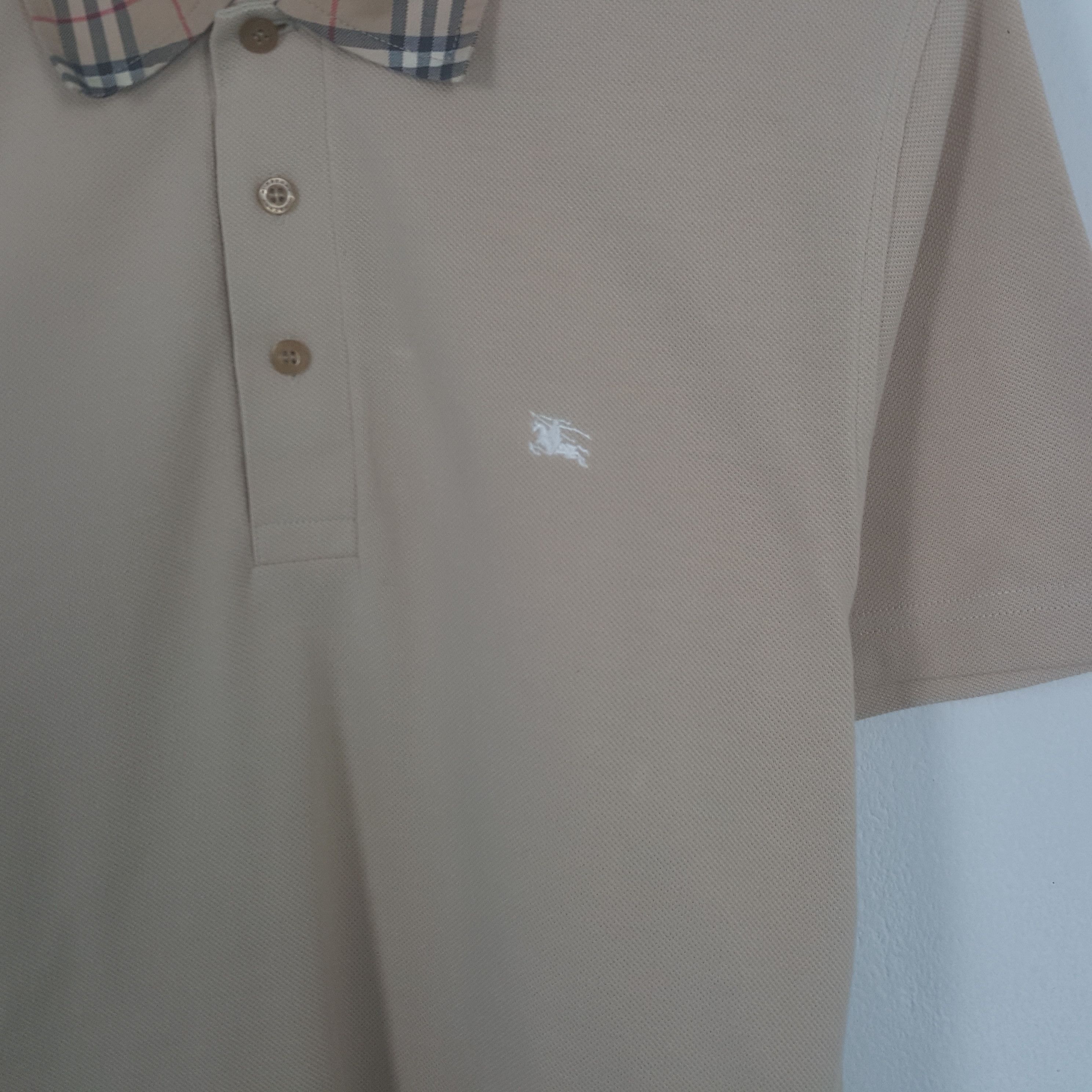 Burberry × Vintage Vintage Burberry London Slim Fit Nova Check Polos Size US L / EU 52-54 / 3 - 2 Thumbnail