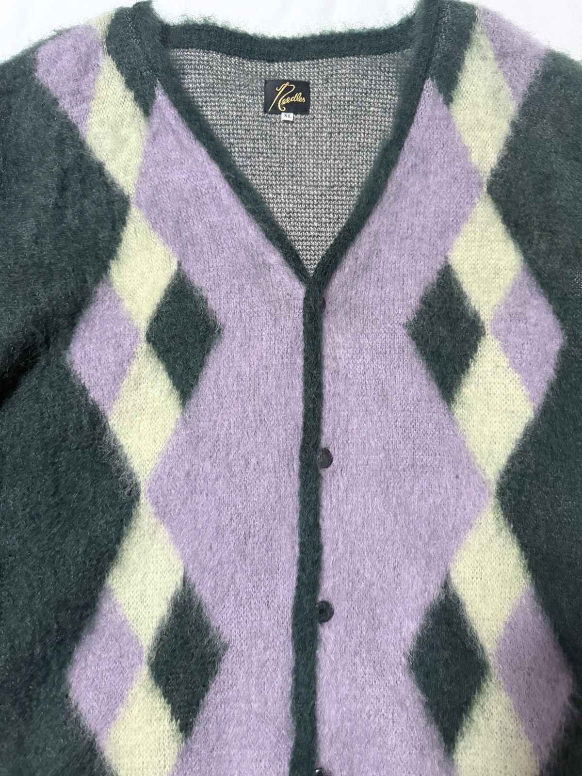 Needles Needles Mohair Diamond Cardigan XL NWOT Size US XL / EU 56 / 4 - 2 Thumbnail