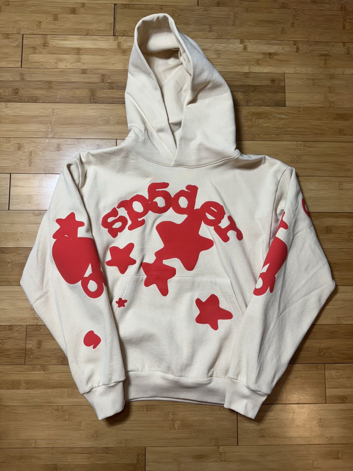 Sp5der Beluga Hoodie “Cream” Size S