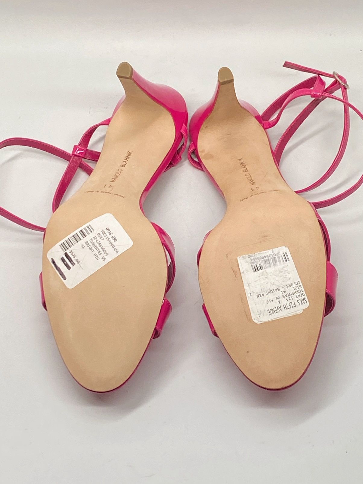 Manolo Blahnik Manolo Blahnik Patent Leather Ankle-Wrap Sandals size 41 Size US 11 / IT 41 - 11 Thumbnail