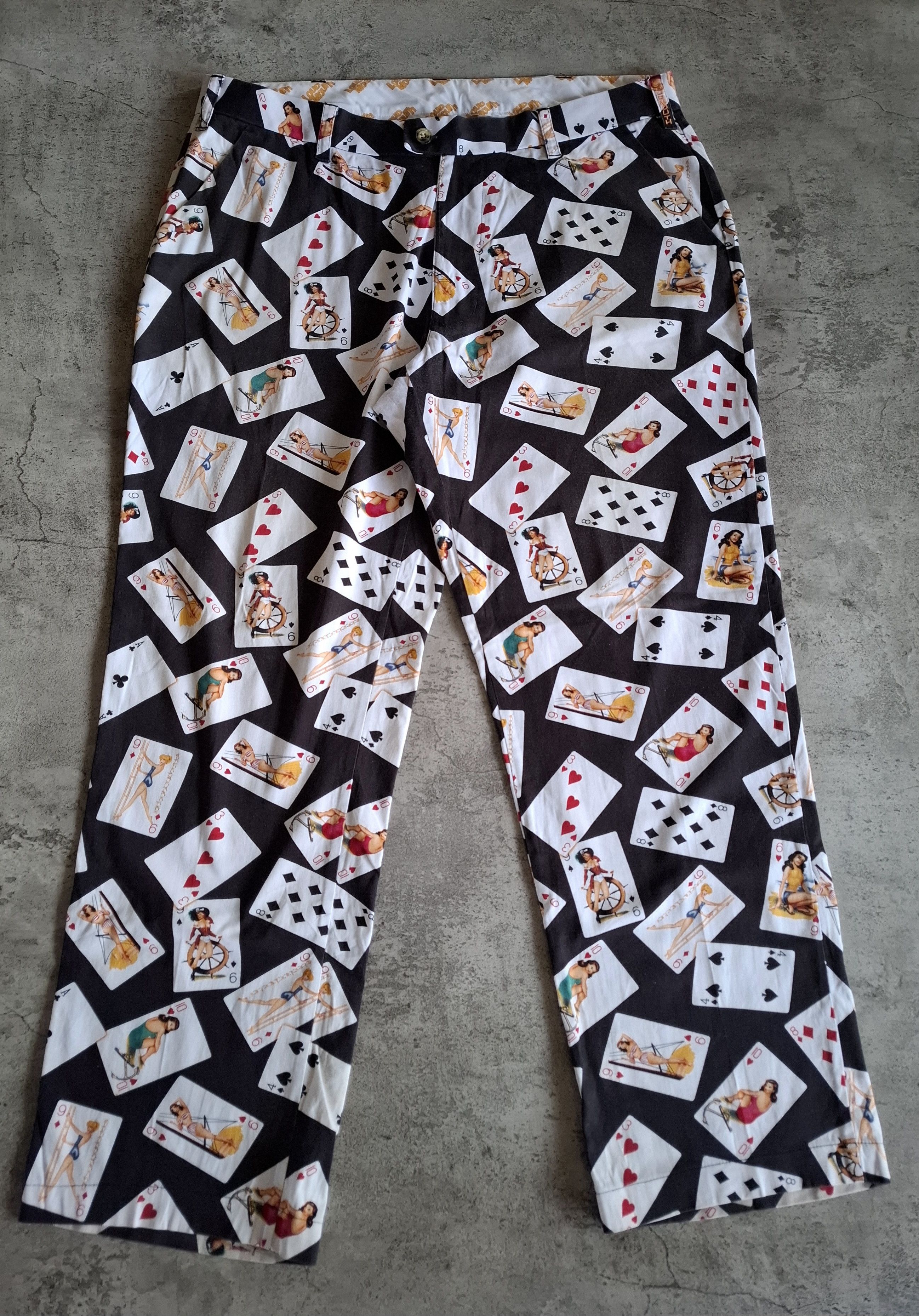 image of Designer Loudmouth Aop Women Cards Pants in Printed, Men's (Size 38)