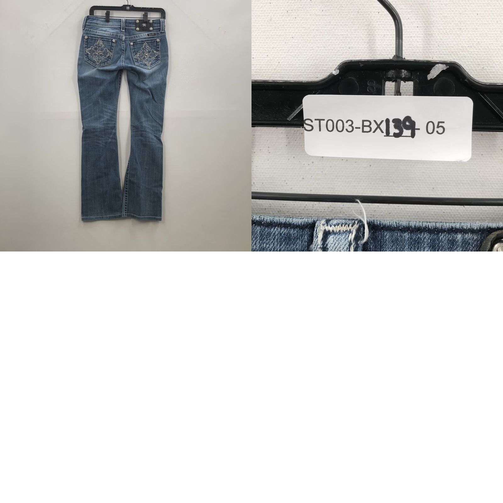 Miss Me Miss Me Jeans Womens Bootcut Denim 28 Medium Wash Pockets 5-Pocket Regular Rise 7.5in Inseam 28in Blue Size 28" / US 6 / IT 42 - 8 Thumbnail