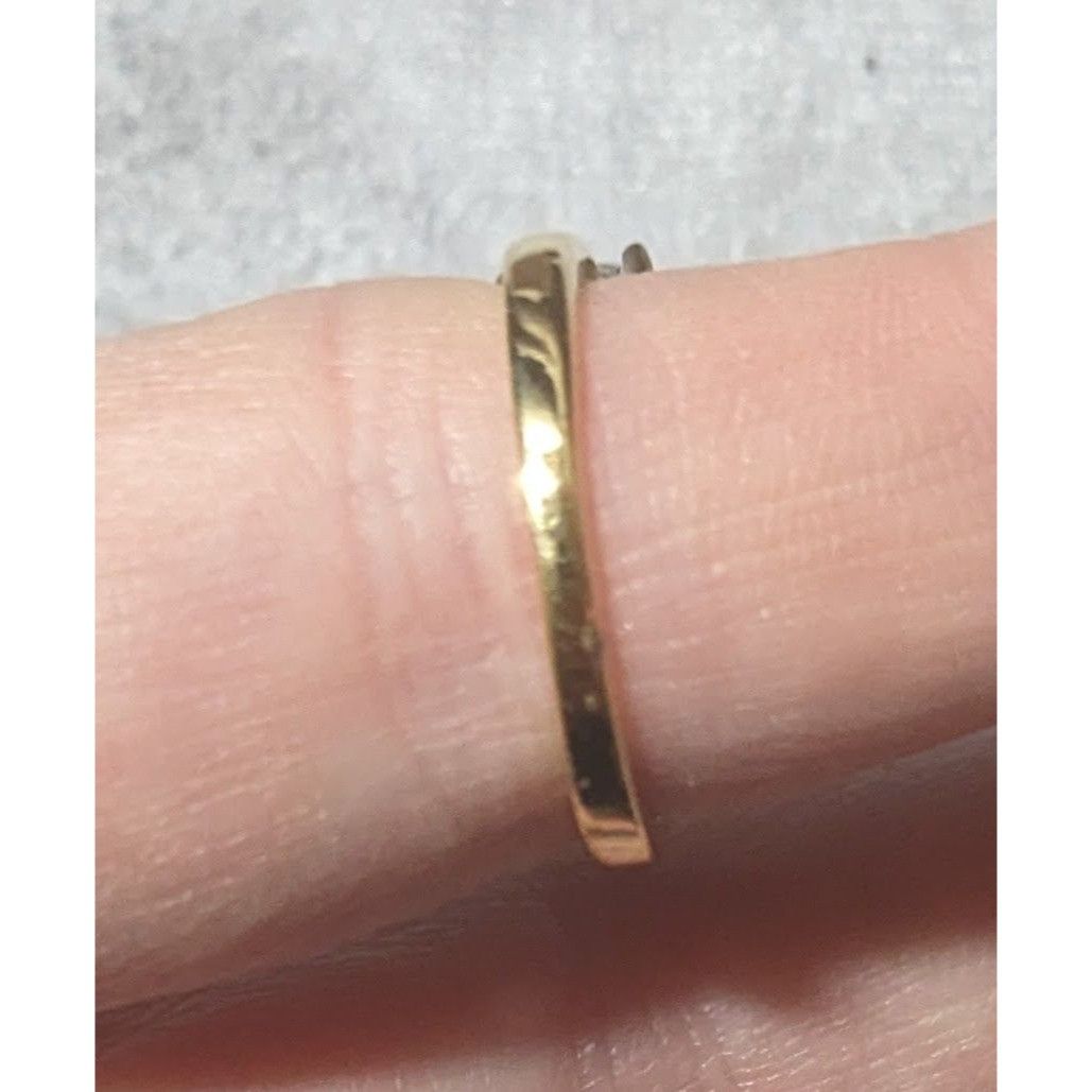 Other Brilliant Three Stone Sterling Silver Gold Tone Plated Engag Size ONE SIZE - 18 Thumbnail