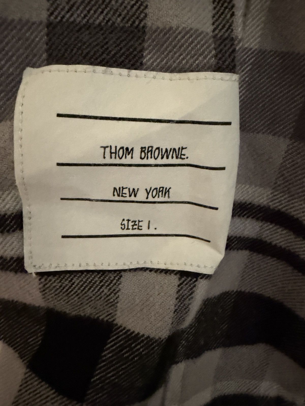 Thom Browne Thom Browne Gray Check Button Down Shirt Japan Size 1 Size US S / EU 44-46 / 1 - 3 Thumbnail
