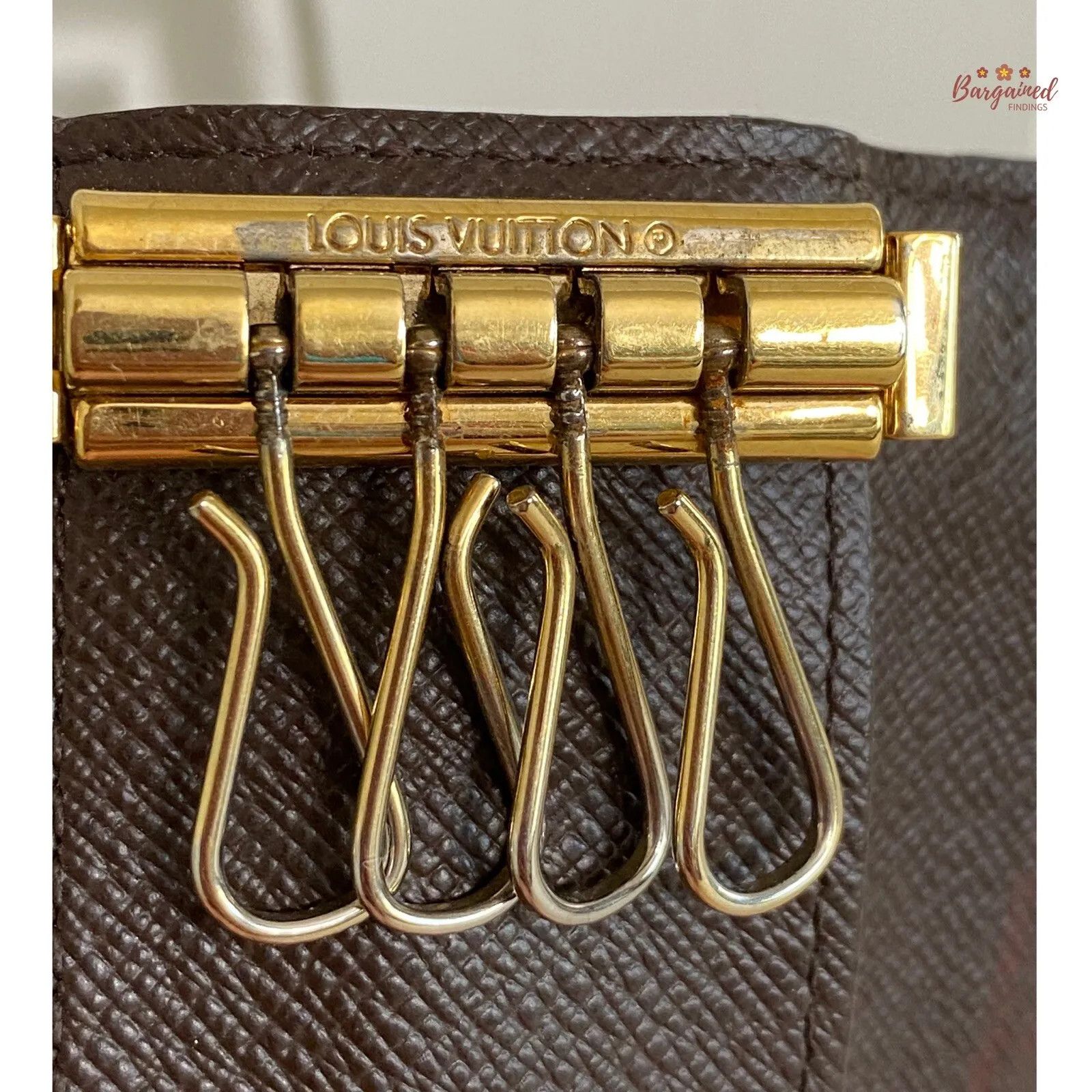 Louis Vuitton Louis Vuitton Damier Ebene Canvas Leather 4 Key Holder Size ONE SIZE - 7 Thumbnail