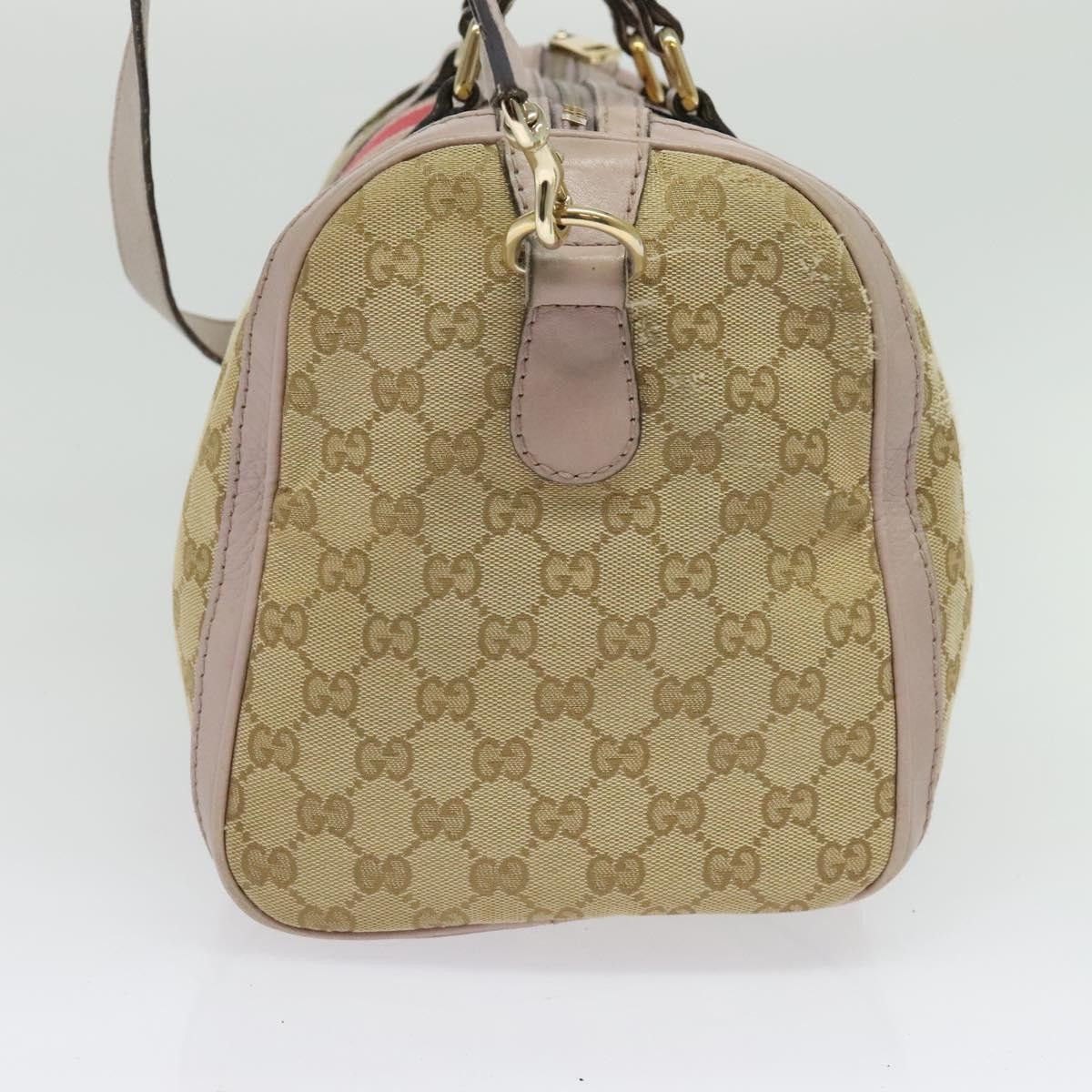 Gucci GUCCI GG Canvas Sherry Line Hand Bag Beige Gold Size ONE SIZE - 5 Thumbnail