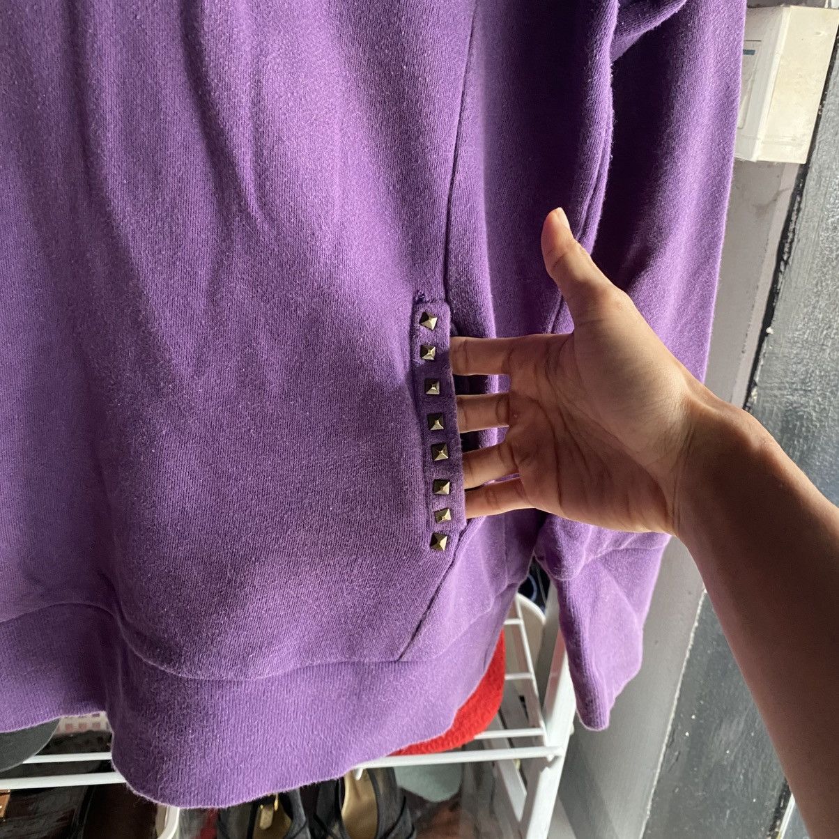 Katharine Hamnett London Hamnett Cut & Sewn Studded Hoodies Size US M / EU 48-50 / 2 - 11 Thumbnail