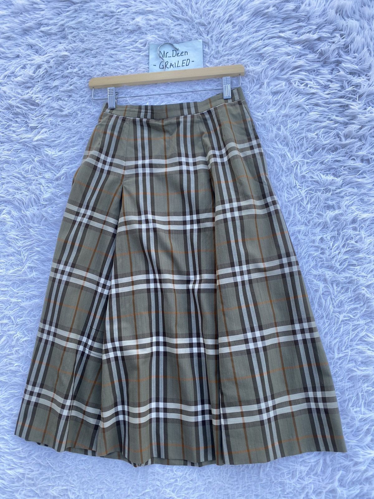 Burberry Rare Vintage 90s Burberry Checkered Midi Skirt Size 26" / US 2 / IT 38 - 3 Thumbnail