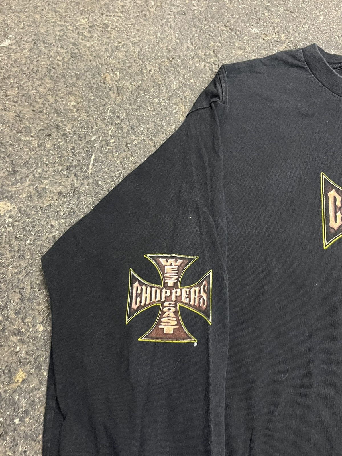 Vintage West coast choppers black long sleeve shirt hype rare skater Size US L / EU 52-54 / 3 - 10 Thumbnail