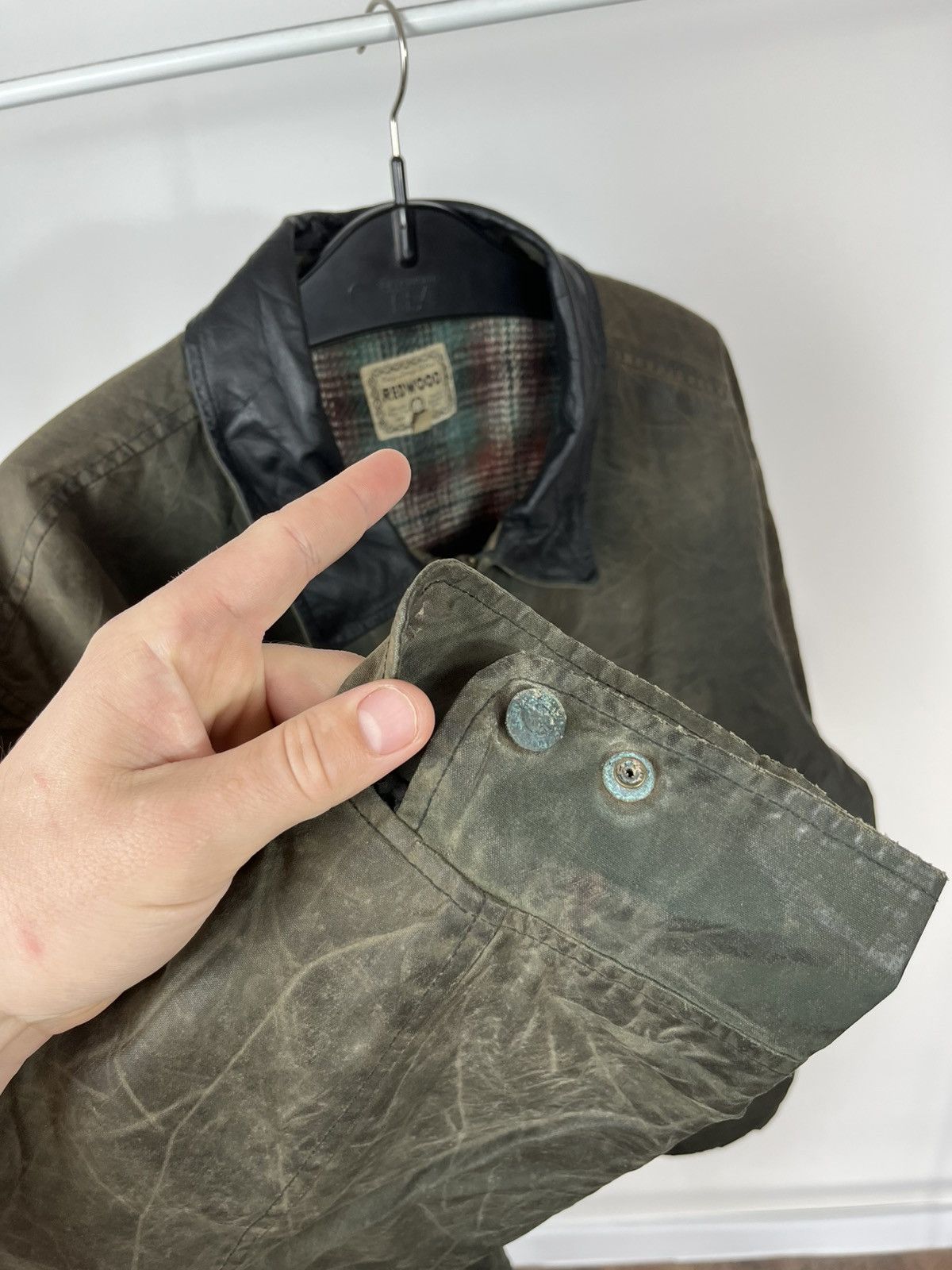 Other Vintage Redwood Waxed Jacket Distressed Leather Collar XL Size US XL / EU 56 / 4 - 9 Thumbnail