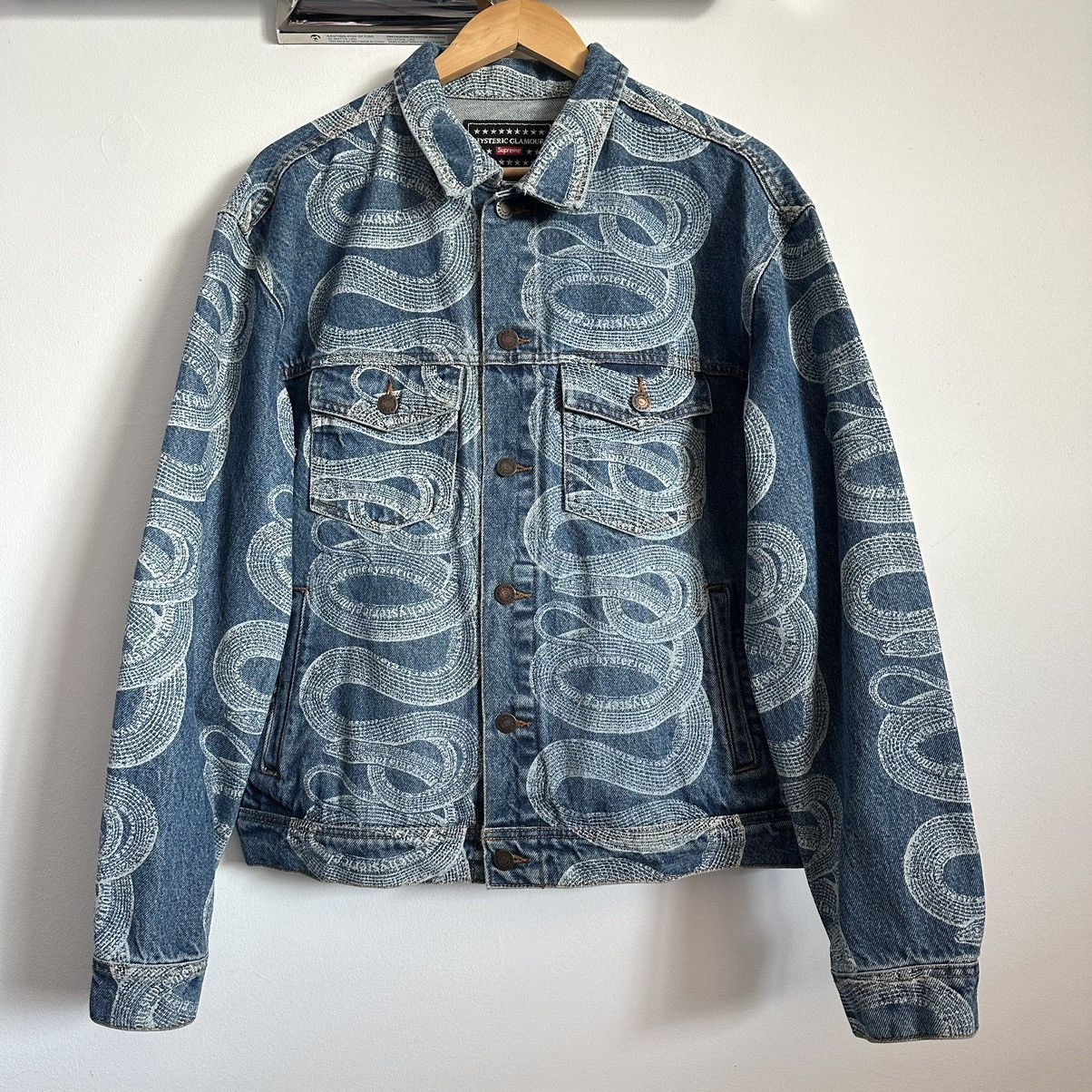 Supreme Supreme HYSTERIC GLAMOUR Snake Denim Trucker Jacket in