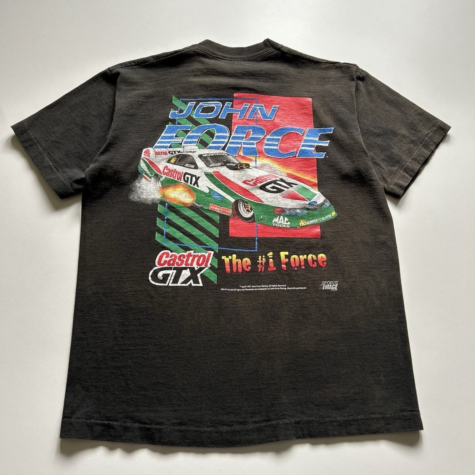 Fruit Of The Loom Vintage John Force T Shirt Medium 90s NHRA Drag Racing Rare Size US M / EU 48-50 / 2 - 1 Thumbnail