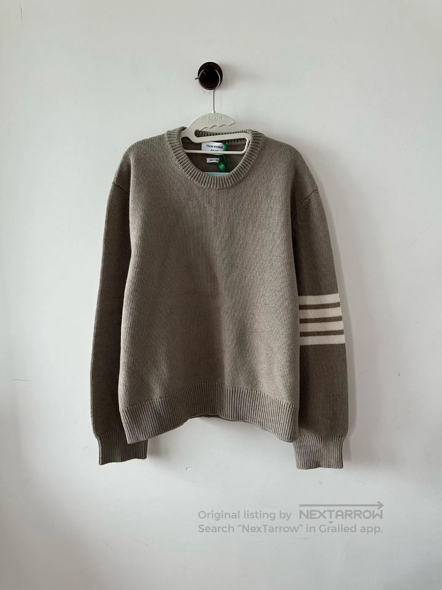 Thom Browne Thom Browne Beige wool sweater| Size US XXL / EU 58 / 5 - 1 Thumbnail