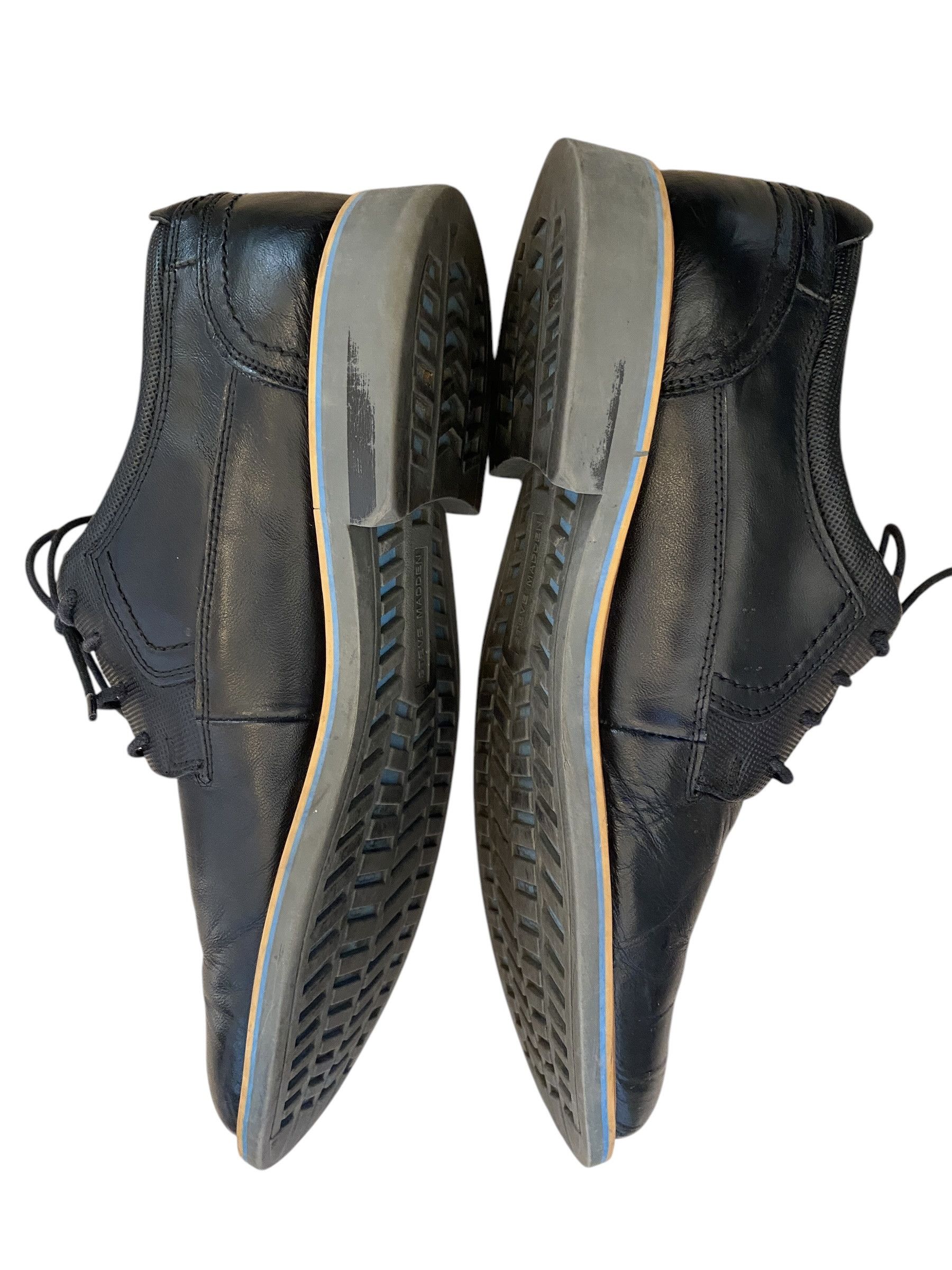 Steve Madden Steve Madden Leather Black Shoes Size US 11 / EU 44 - 3 Thumbnail
