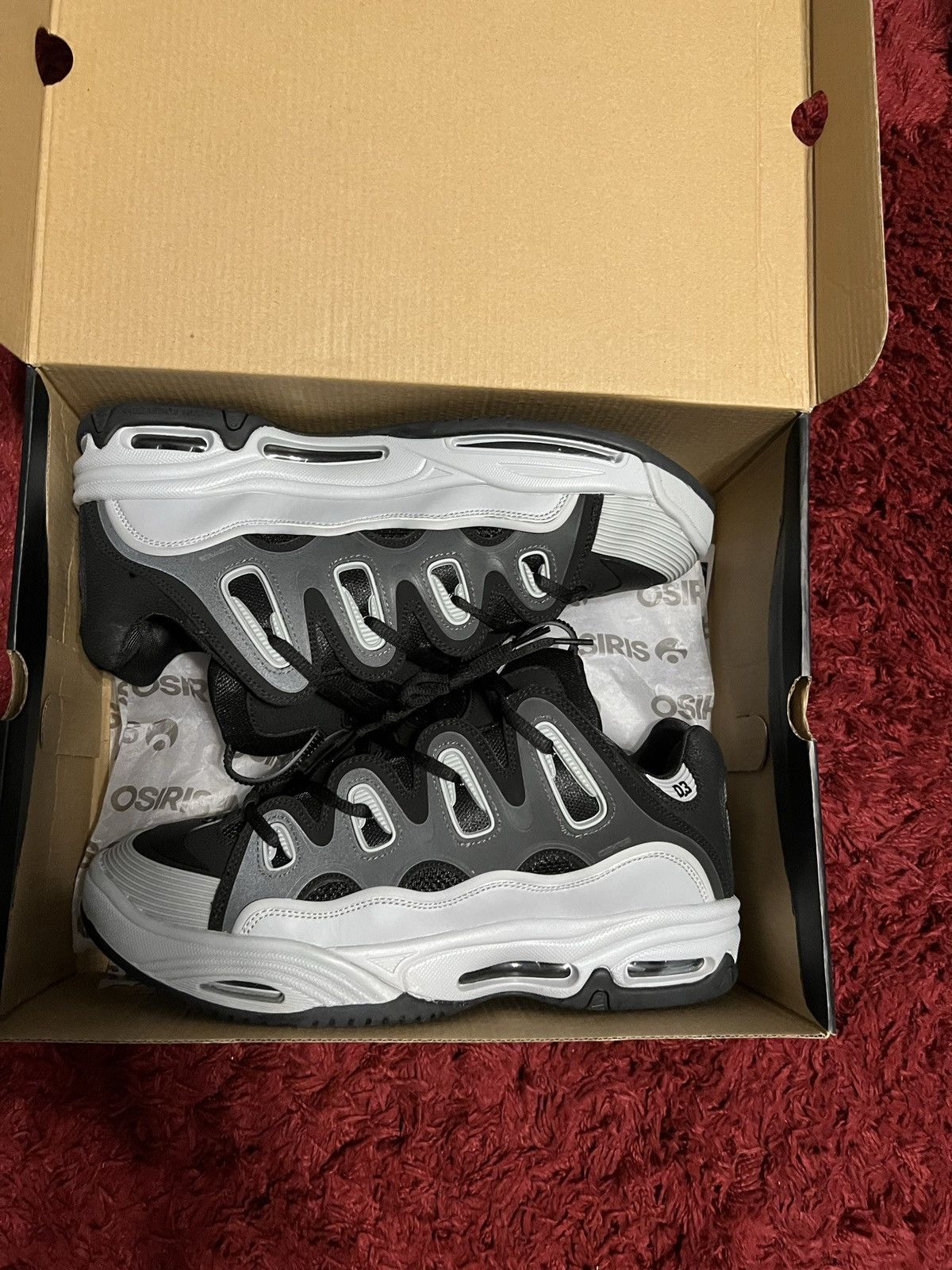 image of Osiris D3 2001 - Black/grey/dip - “Grey Dip” Shoes, Men's (Size 12)