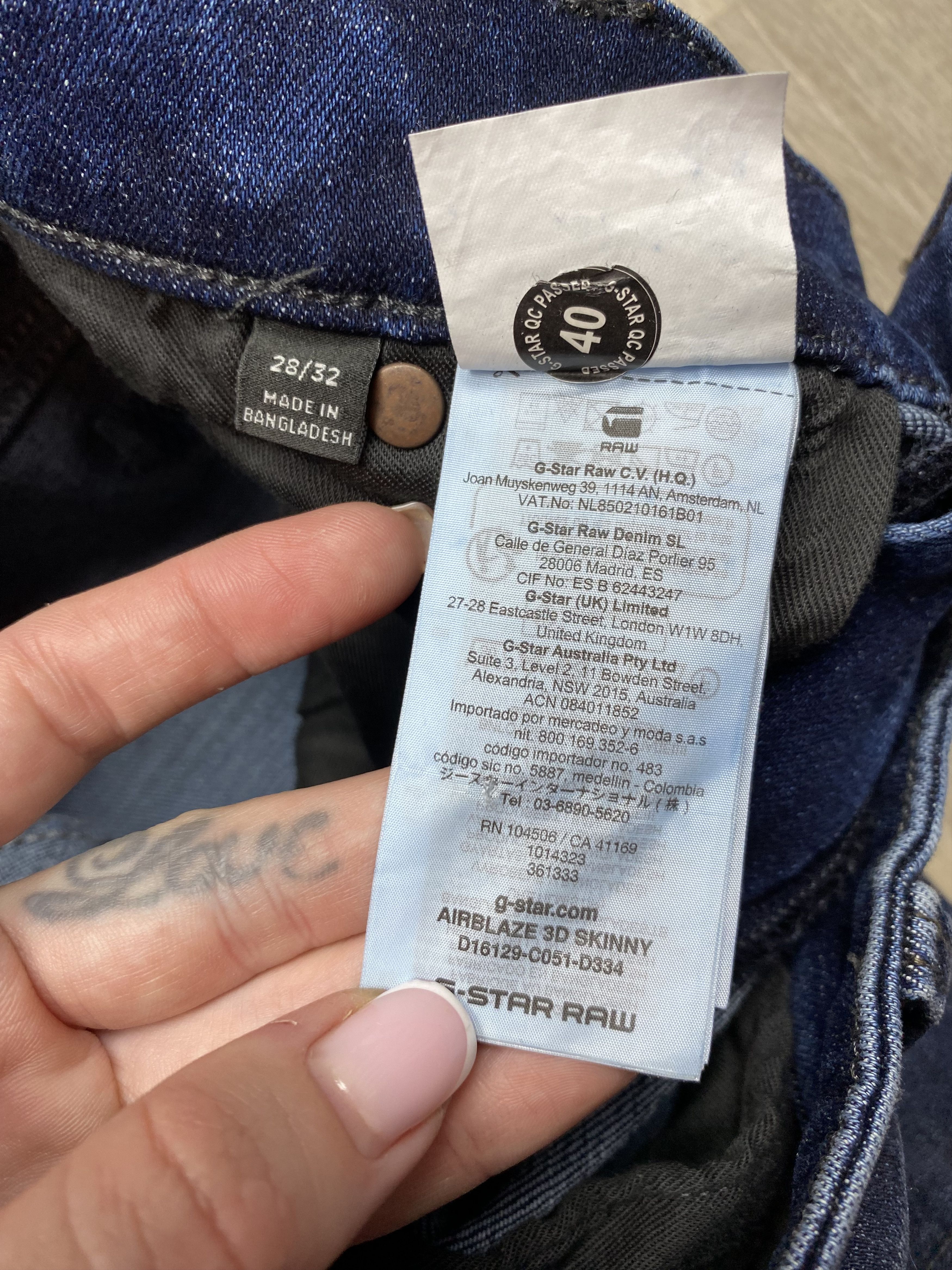 G-Star G Star Raw Airblaze Denim Double Knee Pants 3D Skinny Jeans Size US 28 / EU 44 - 7 Thumbnail