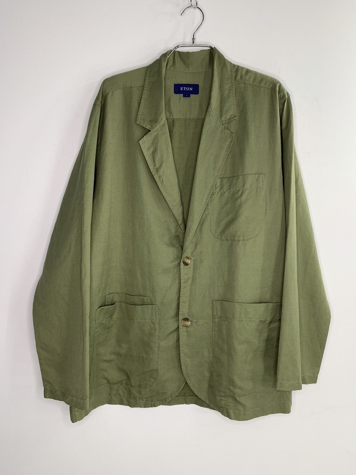 Designer × Eton Eton Silk/Linen/Cotton Blazer L Size Size 40L - 4 Thumbnail